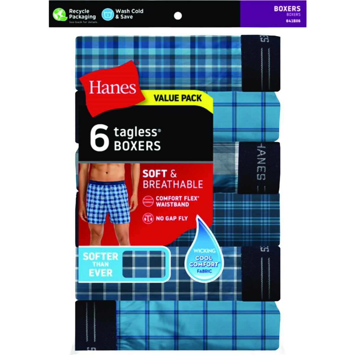 Hanes Men's S Woven Multi-Color Boxer (6-Pack)