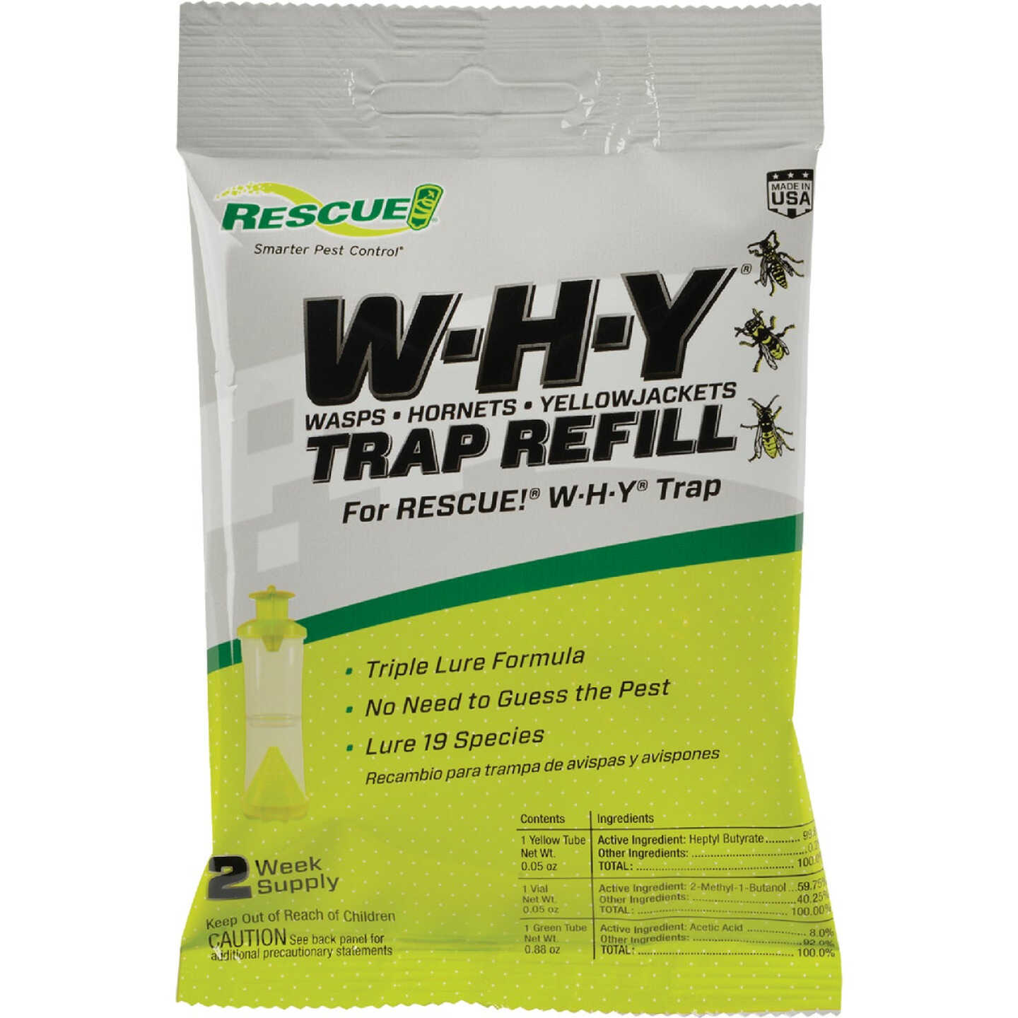 Rescue WHY Liquid Outdoor Wasp, Hornet, & Yellow Jacket Attractant Kit Image 1