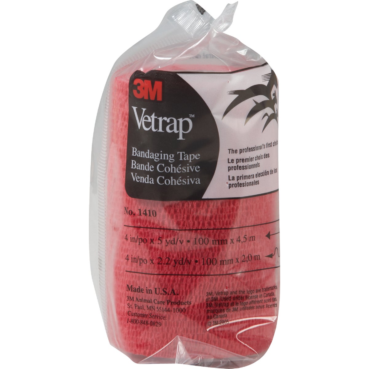 3M Vetrap 4 In. x 5 Yd. Bandaging Wrap, Red Image 2