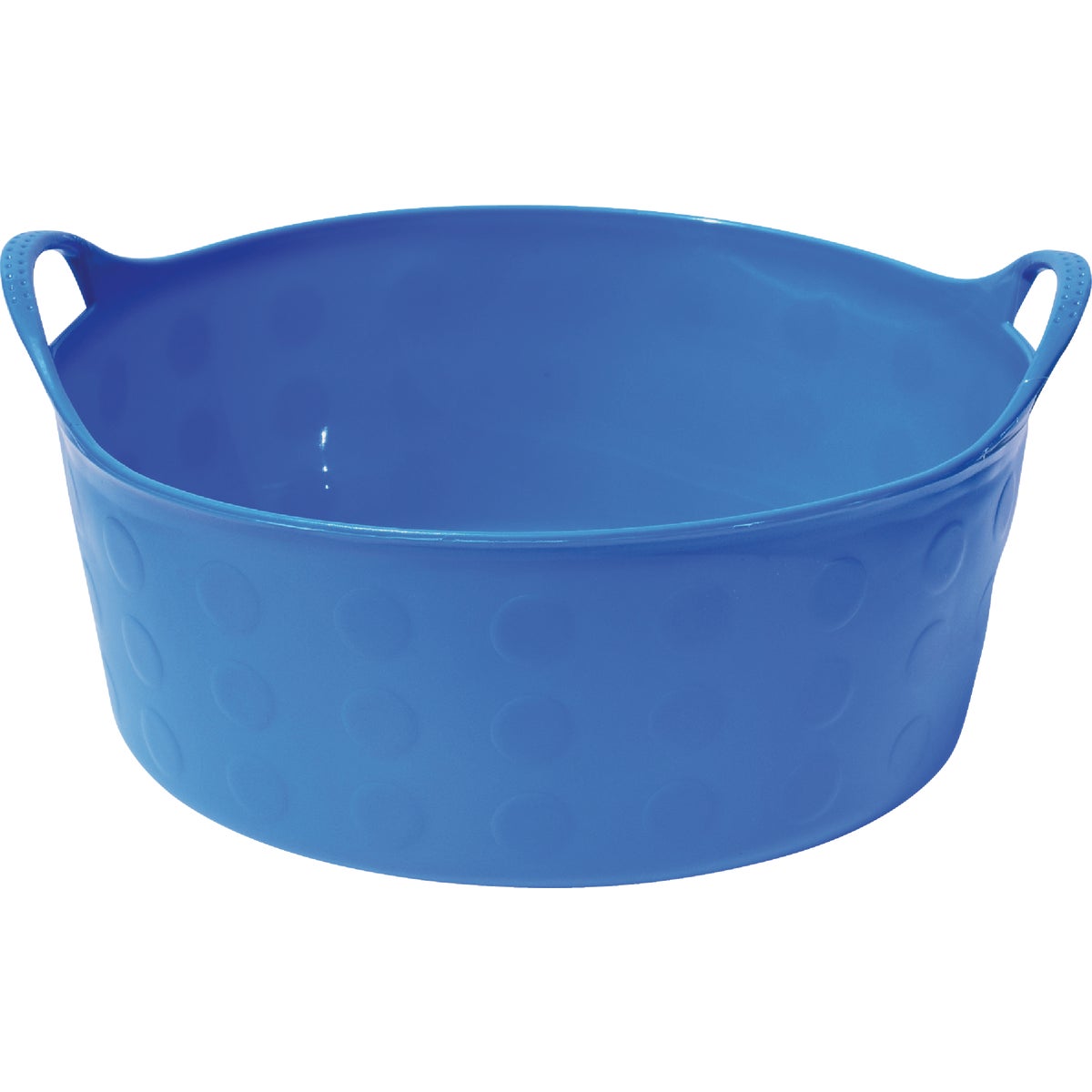 Tuff Stuff 4 Gal. Sky Blue Short Plastic Flex Tub