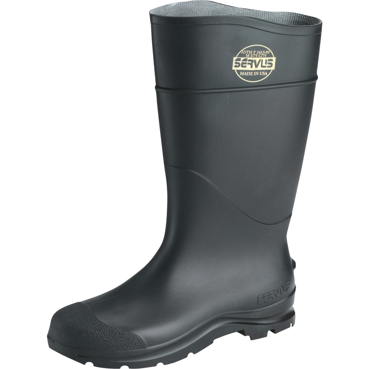 Servus Men's Size 11 Black Steel Toe PVC Rubber Boot