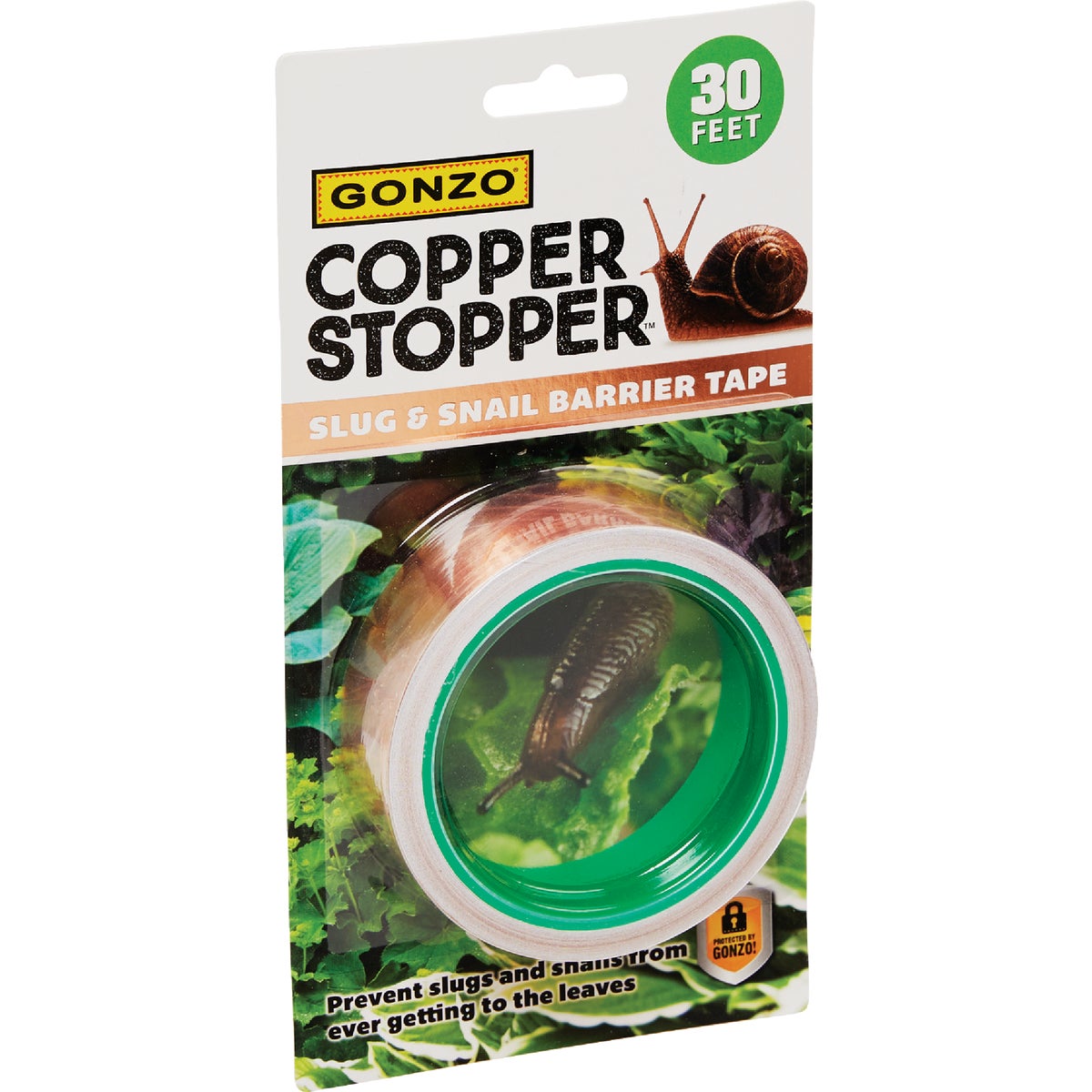 Gonzo Copper Stopper 1.75 In. x 30 Ft. Slug & Snail Copper Tape Image 1