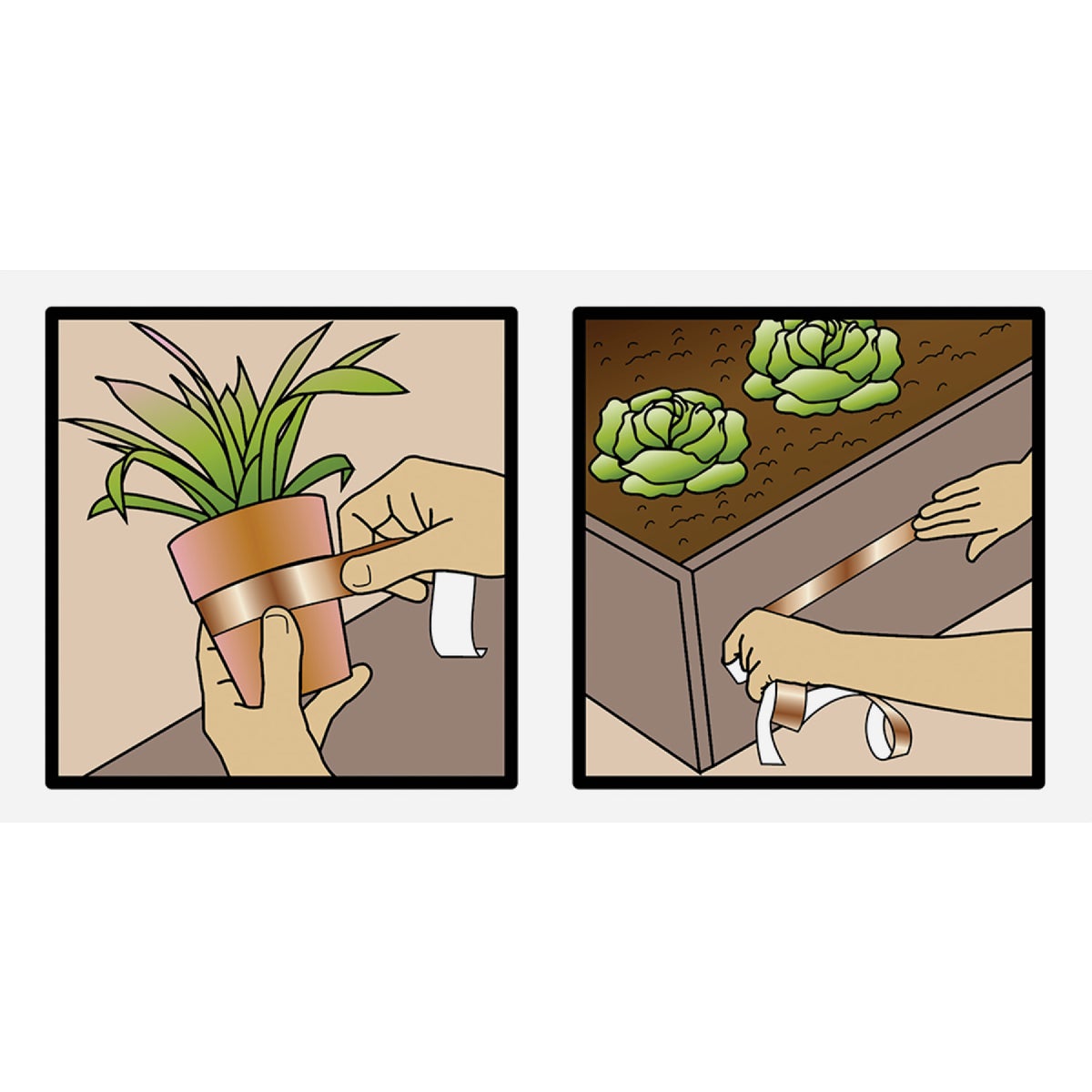 Gonzo Copper Stopper 1.75 In. x 30 Ft. Slug & Snail Copper Tape Image 2