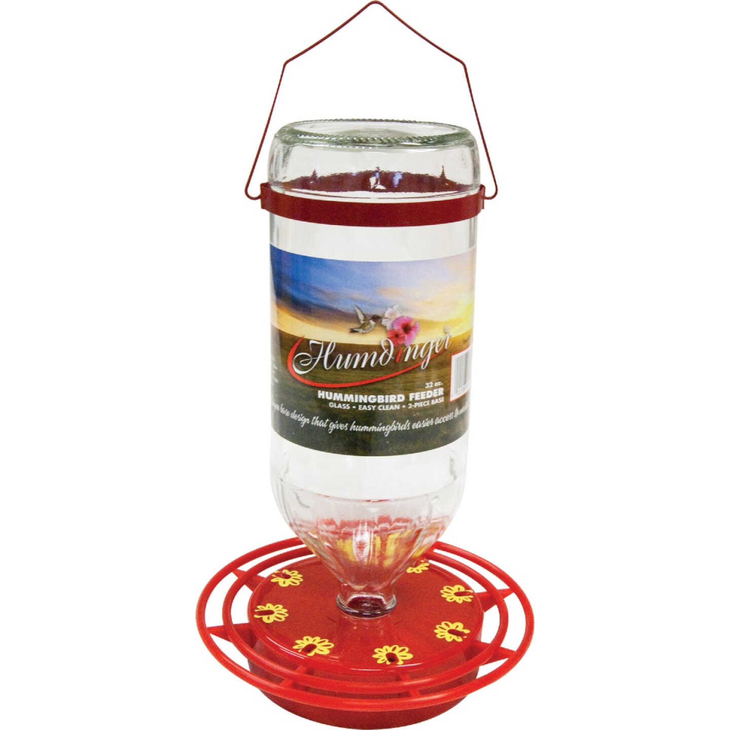 Humdinger 32 Oz. Glass Hummingbird Feeder Image 1