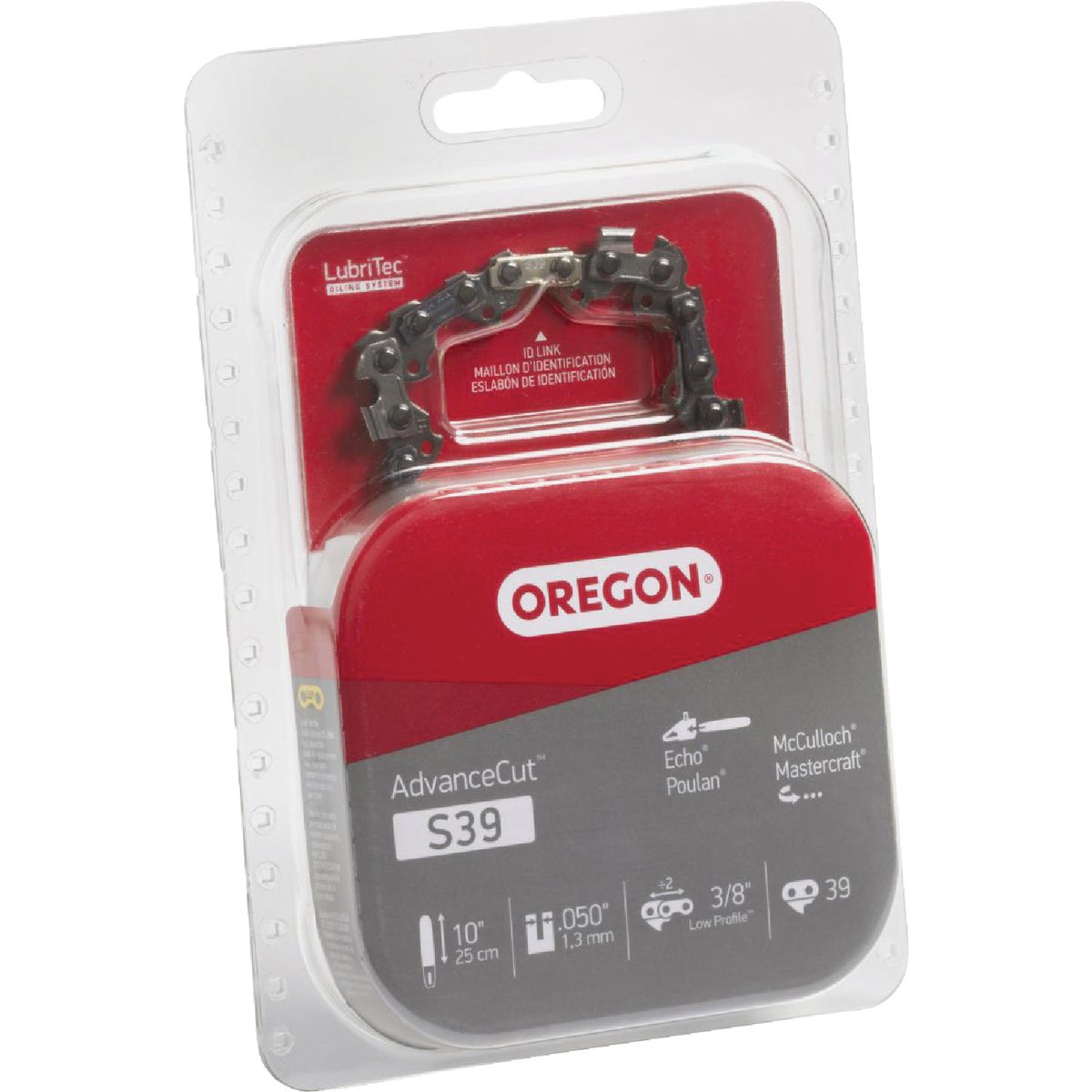 Oregon S39 AdvanceCut Saw Chain for 10 in. Bar - 39 Drive Links - fits Echo, Poulan, McCulloch, Makita, Dolmar and more Image 7