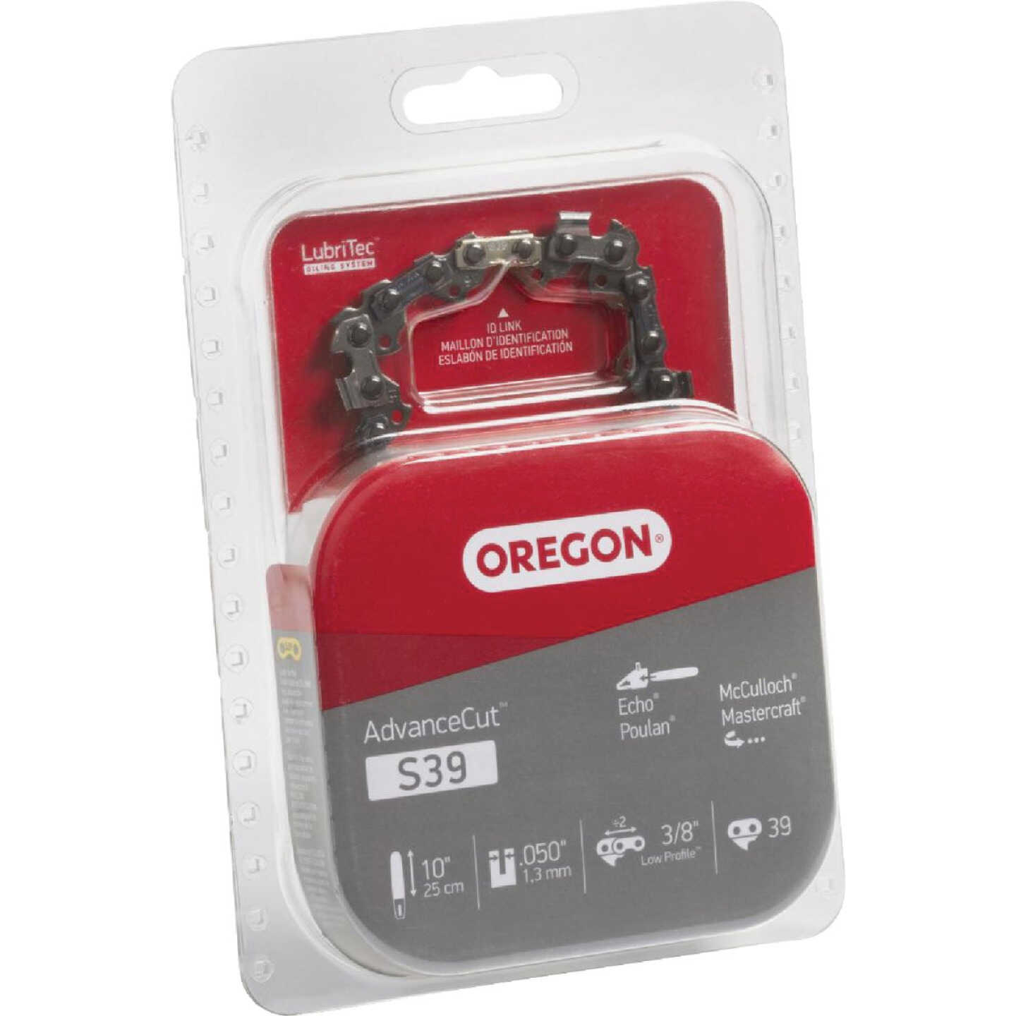 Oregon S39 AdvanceCut Saw Chain for 10 in. Bar - 39 Drive Links - fits Echo, Poulan, McCulloch, Makita, Dolmar and more Image 7