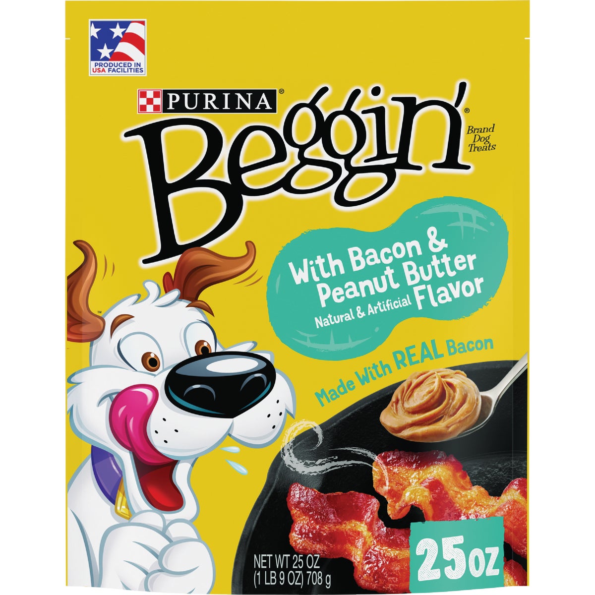 Purina Beggin' Strips Bacon & Peanut Butter Flavor Chewy Dog Treat, 25 Oz. Image 1
