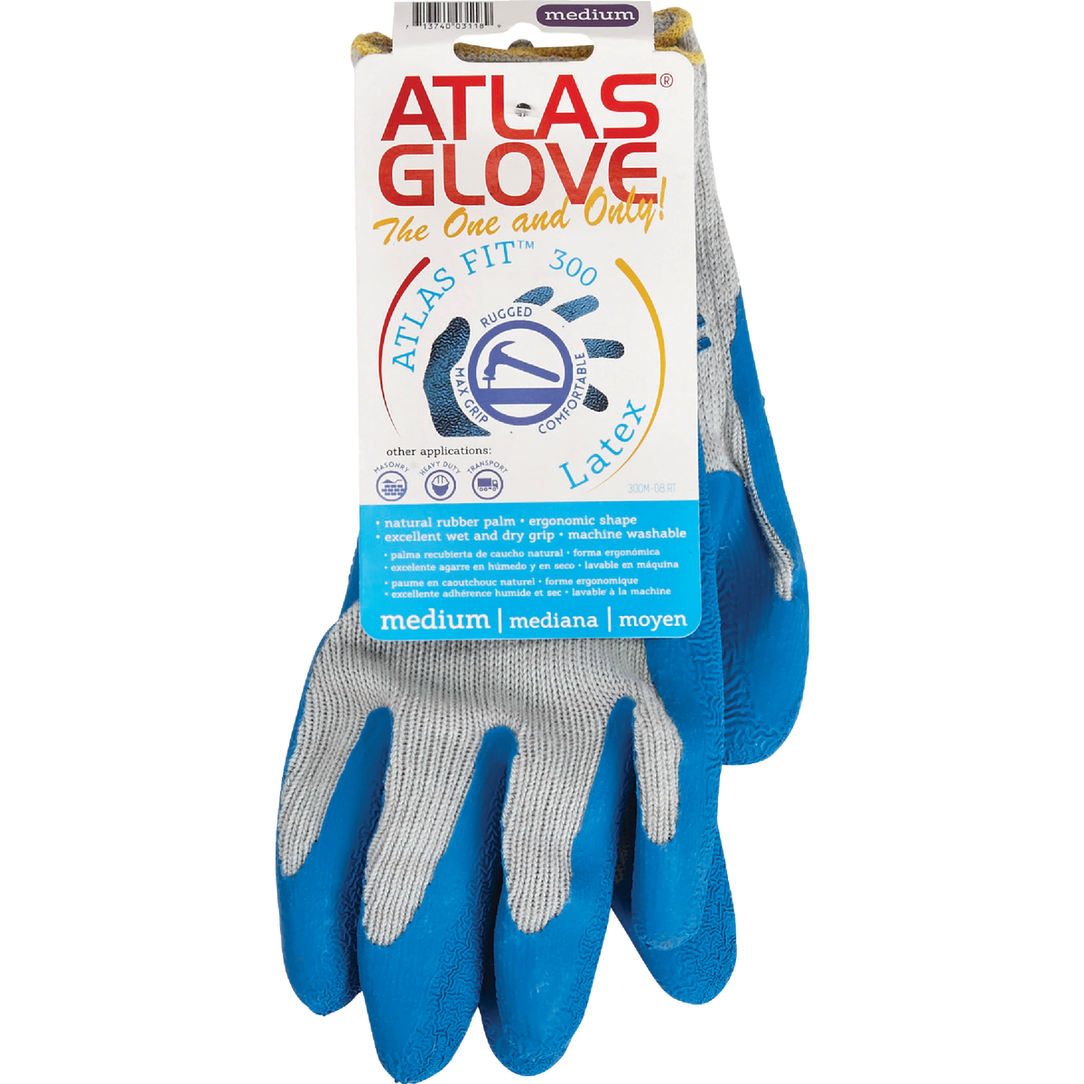 Showa Atlas Men's Medium Rubber Coated Glove Image 2