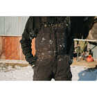 Berne Men's XL Black Heartland Insulated Washed Duck Bib Overalls Image 4