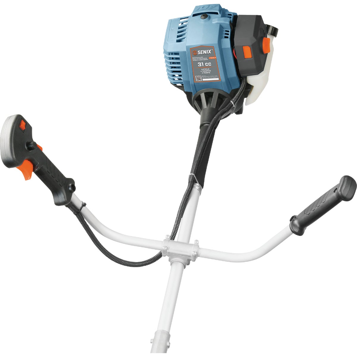 Senix 4QL 31cc 4-Cycle Gas Powered 10 In. Brush Cutter and 17.7 In. String Trimmer Image 4