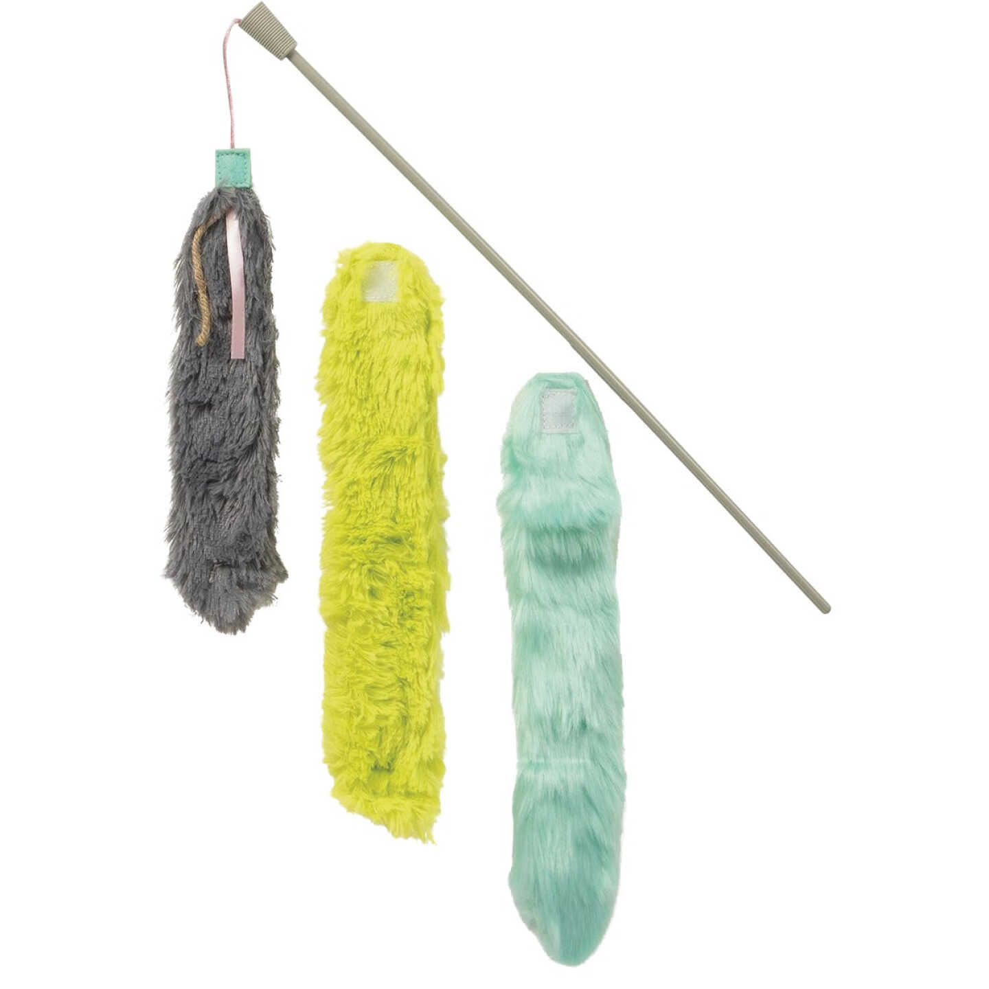 SmartyKat Crazy Catch 3-Part Breakaway Plush Catnip Wand Cat Toy Image 3