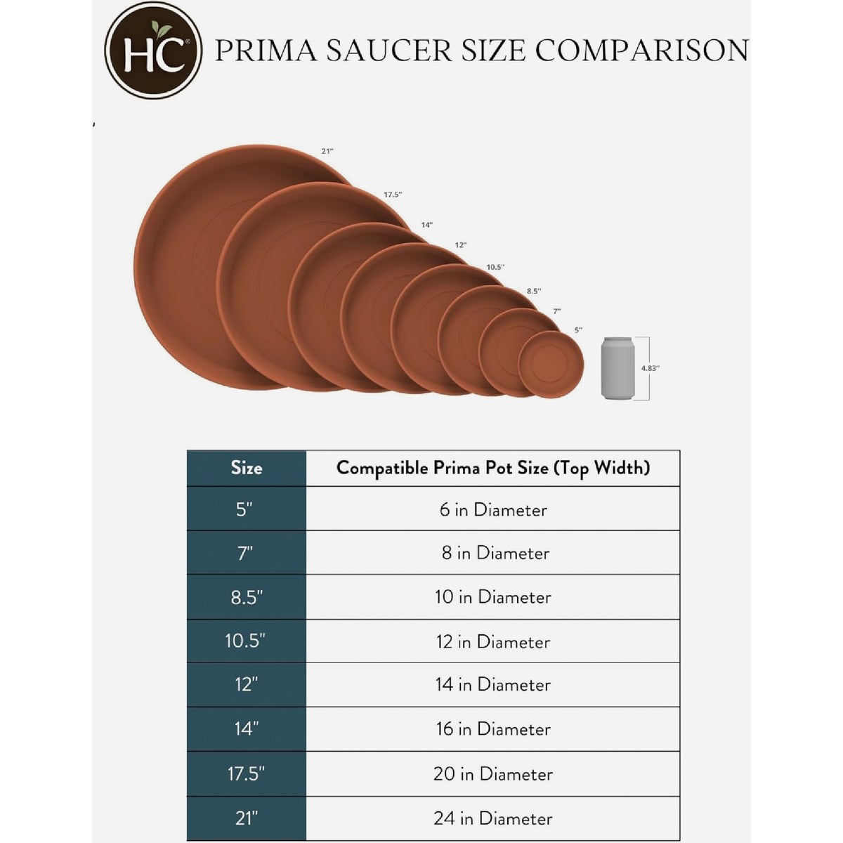 HC Companies 20 In. Stone Classic Saucer Image 5