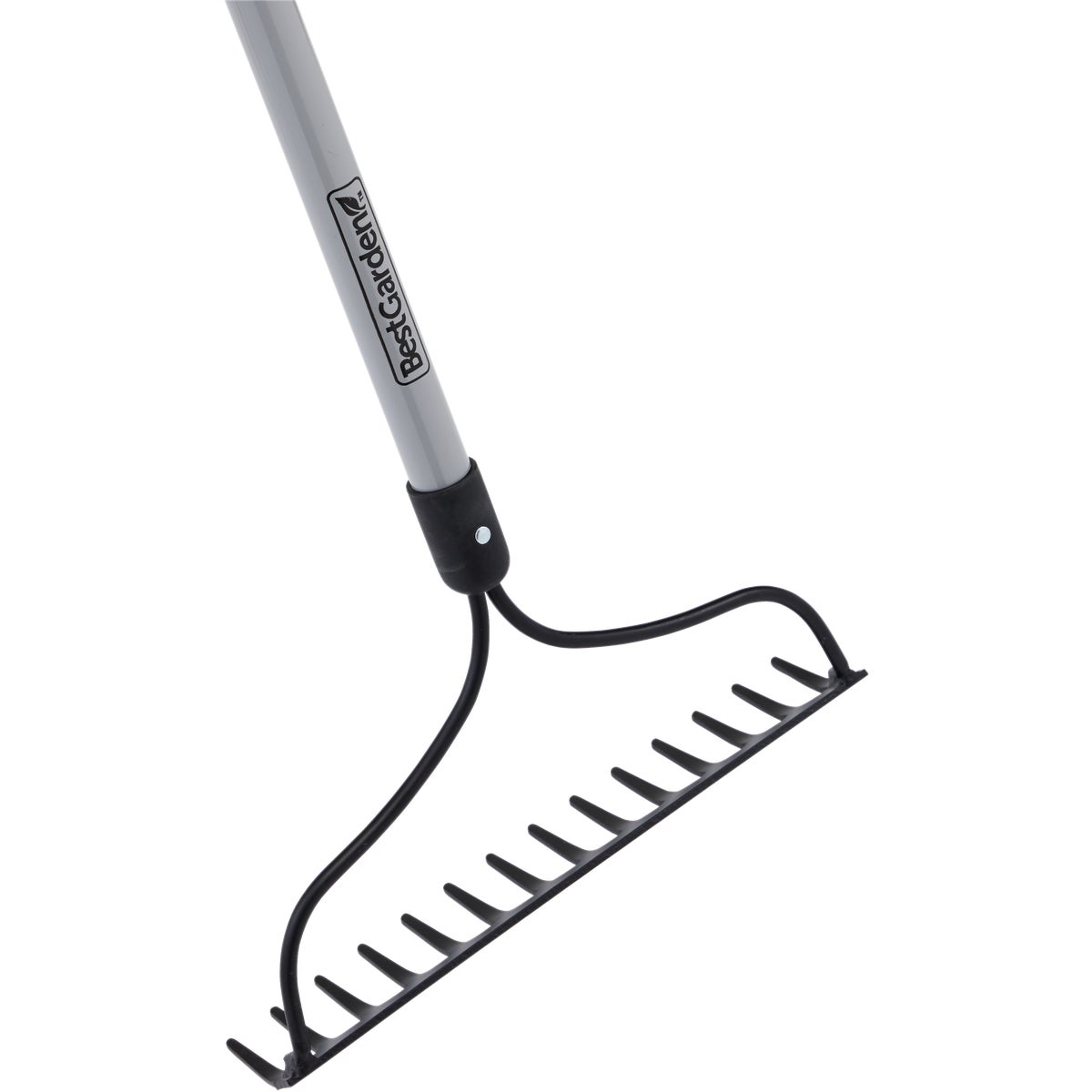 Best Garden 14 In. Steel Bow Garden Rake with Fiberglass Handle (14-Tine) Image 3
