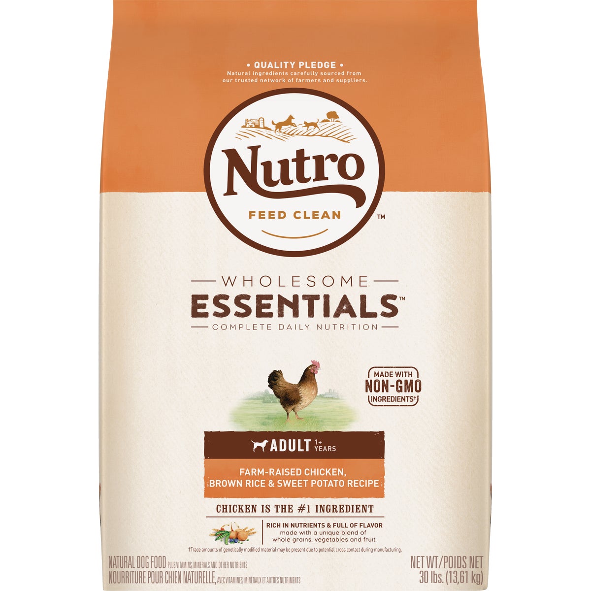 Nutro Wholesome Essentials 30 Lb. Chicken, Brown Rice, & Sweet Potato Adult Dry Dog Food Image 1