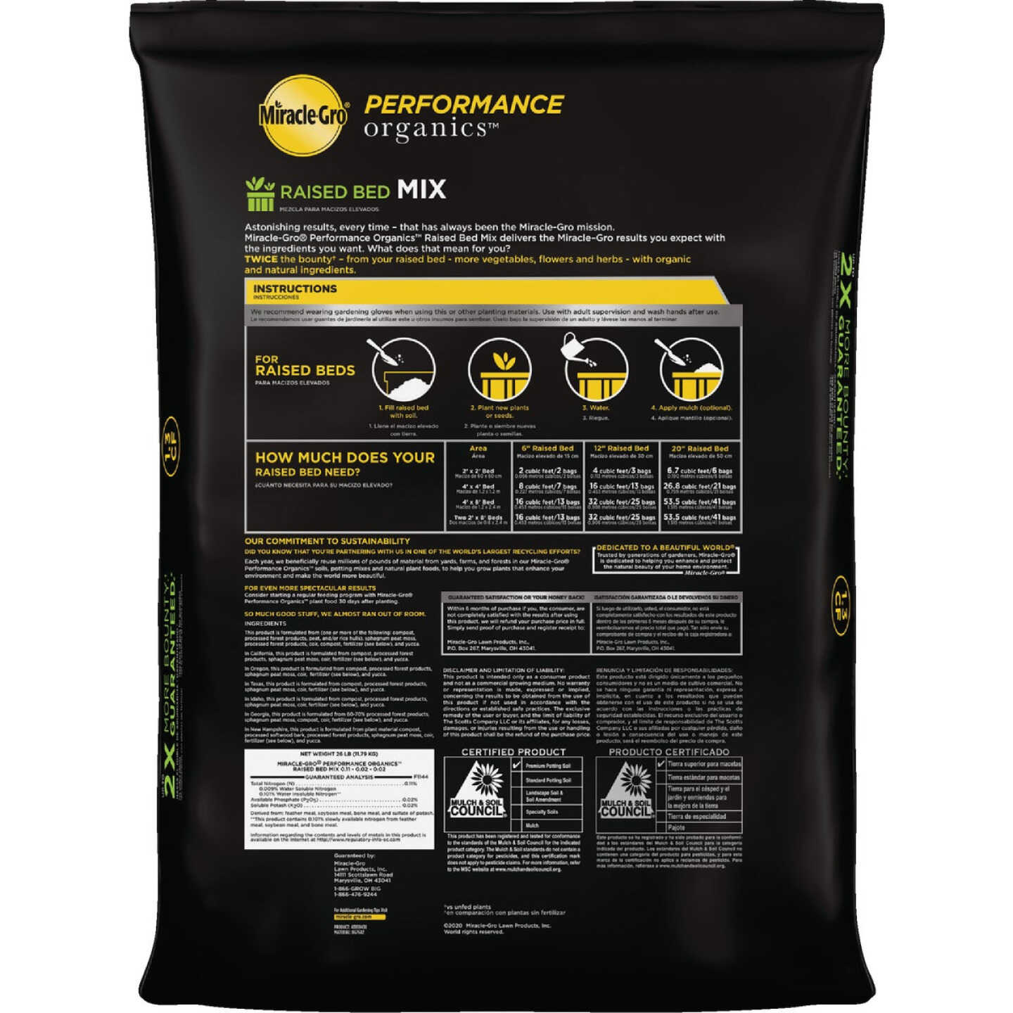 Miracle-Gro Performance Organics 1.3 Cu. Ft. Raised Bed Mix Image 7