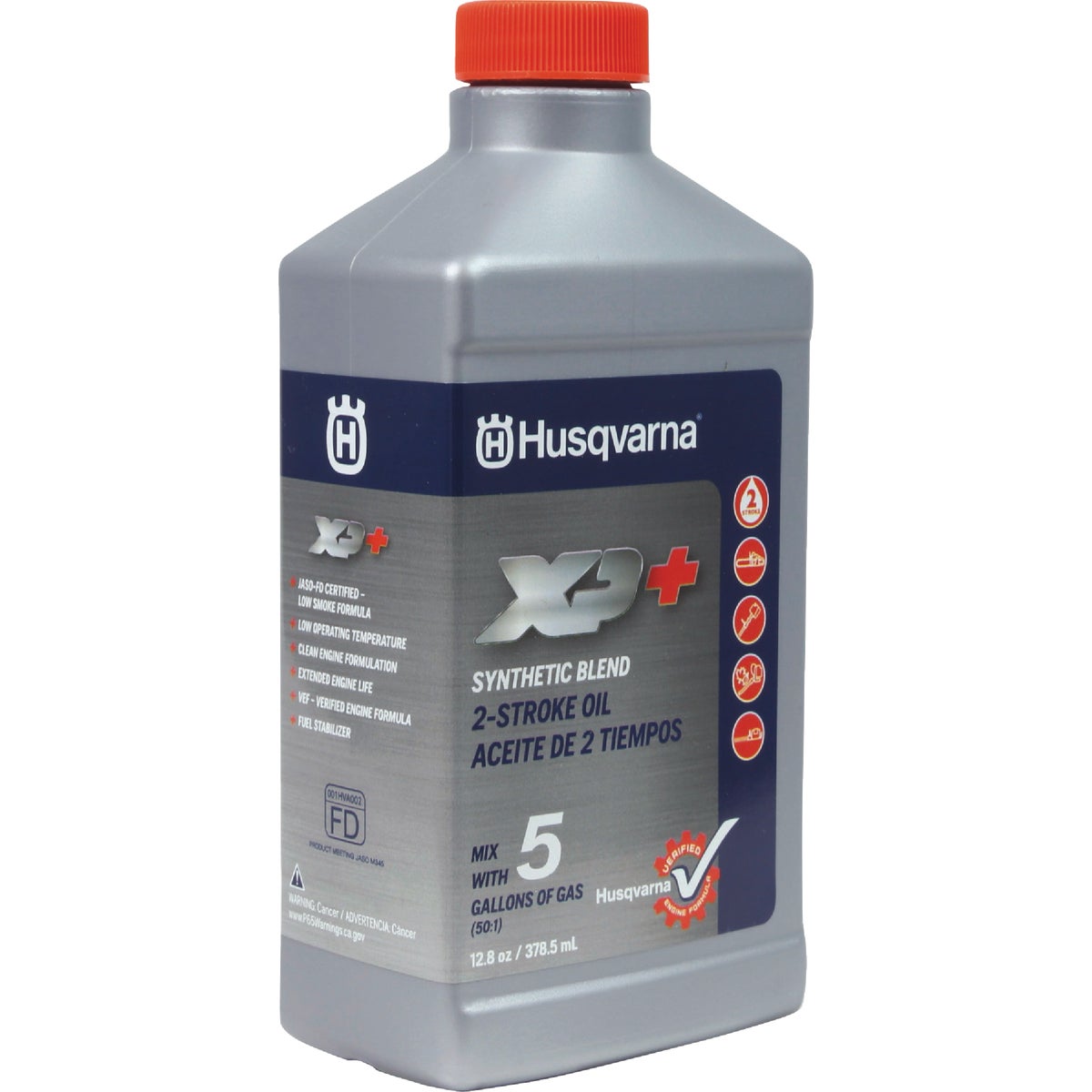 Husqvarna XP+ 12.8 Oz. 2-Stroke Synthetic Blend Engine Oil with Fuel Stabilizer