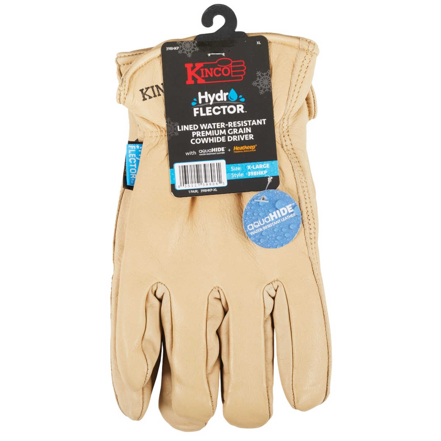 Kinco HydroFlector Men's XL Water-Resistant Full Grain Cowhide Thermal Lined Winter Work Glove Image 2
