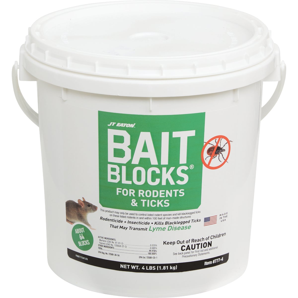 JT Eaton Bait Blocks Rodenticide & Insecticide, 4 Lb.