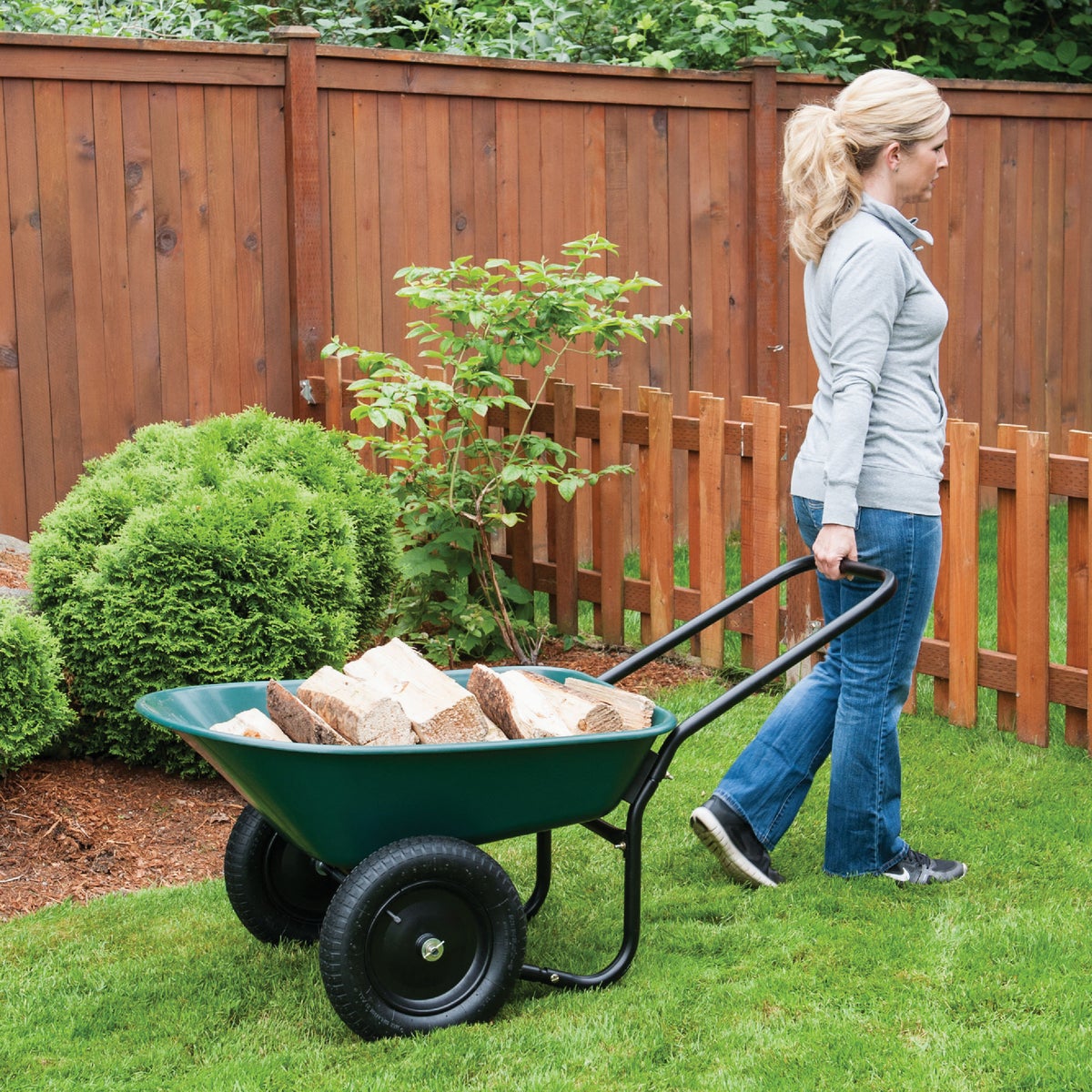 Marathon 5 Cu. Ft. Poly Wheelbarrow Image 5