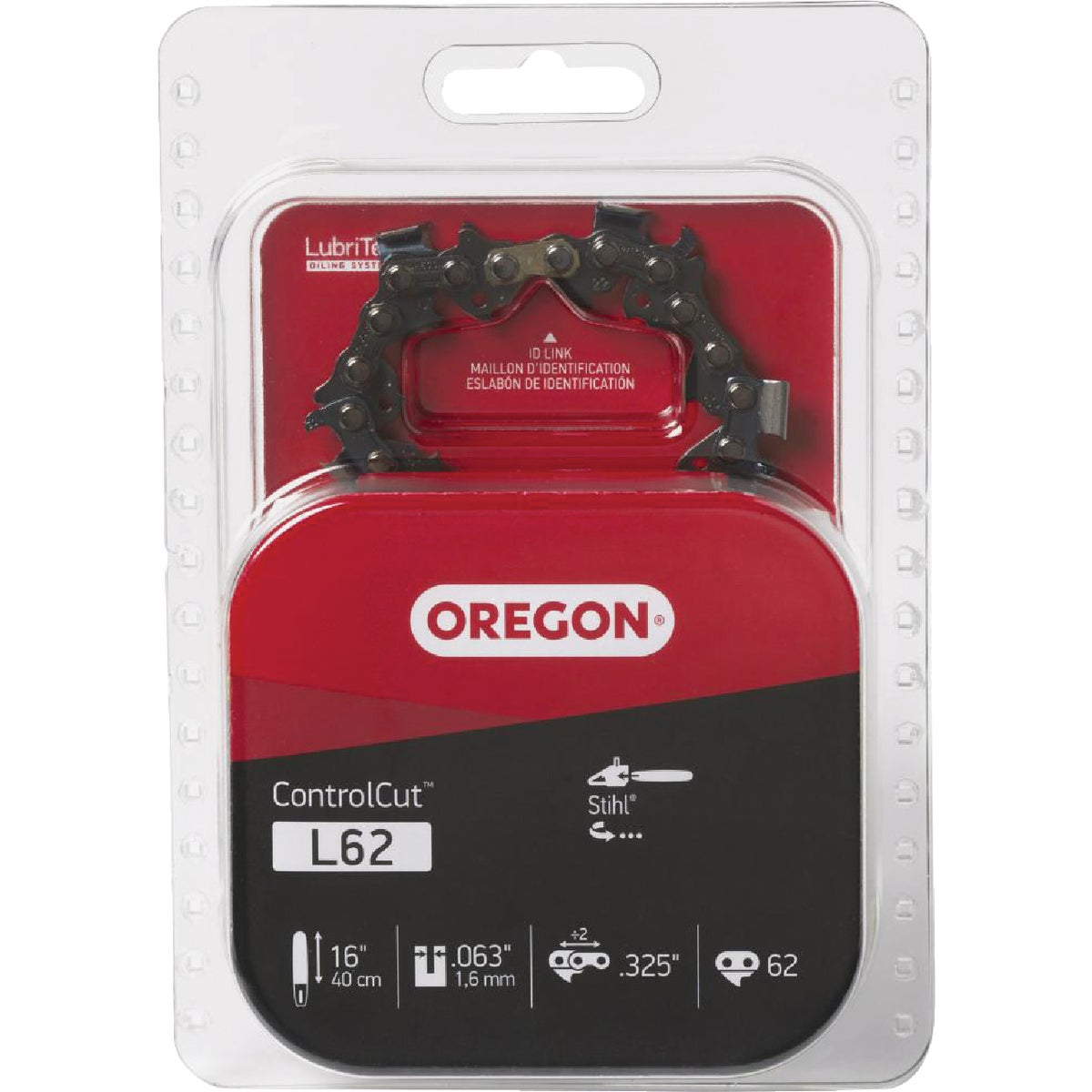 Oregon L62 ControlCut Saw Chain for 16 in. Bar - 62 Drive Links - fits Several Stihl models Image 1
