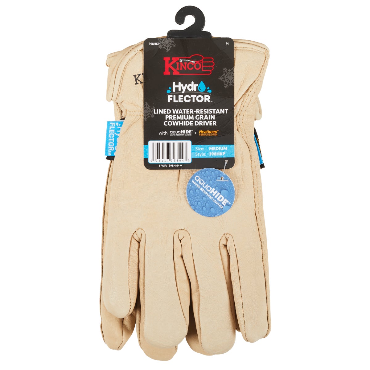 Kinco HydroFlector Men's Medium Water-Resistant Full Grain Cowhide Thermal Lined Winter Work Glove Image 2