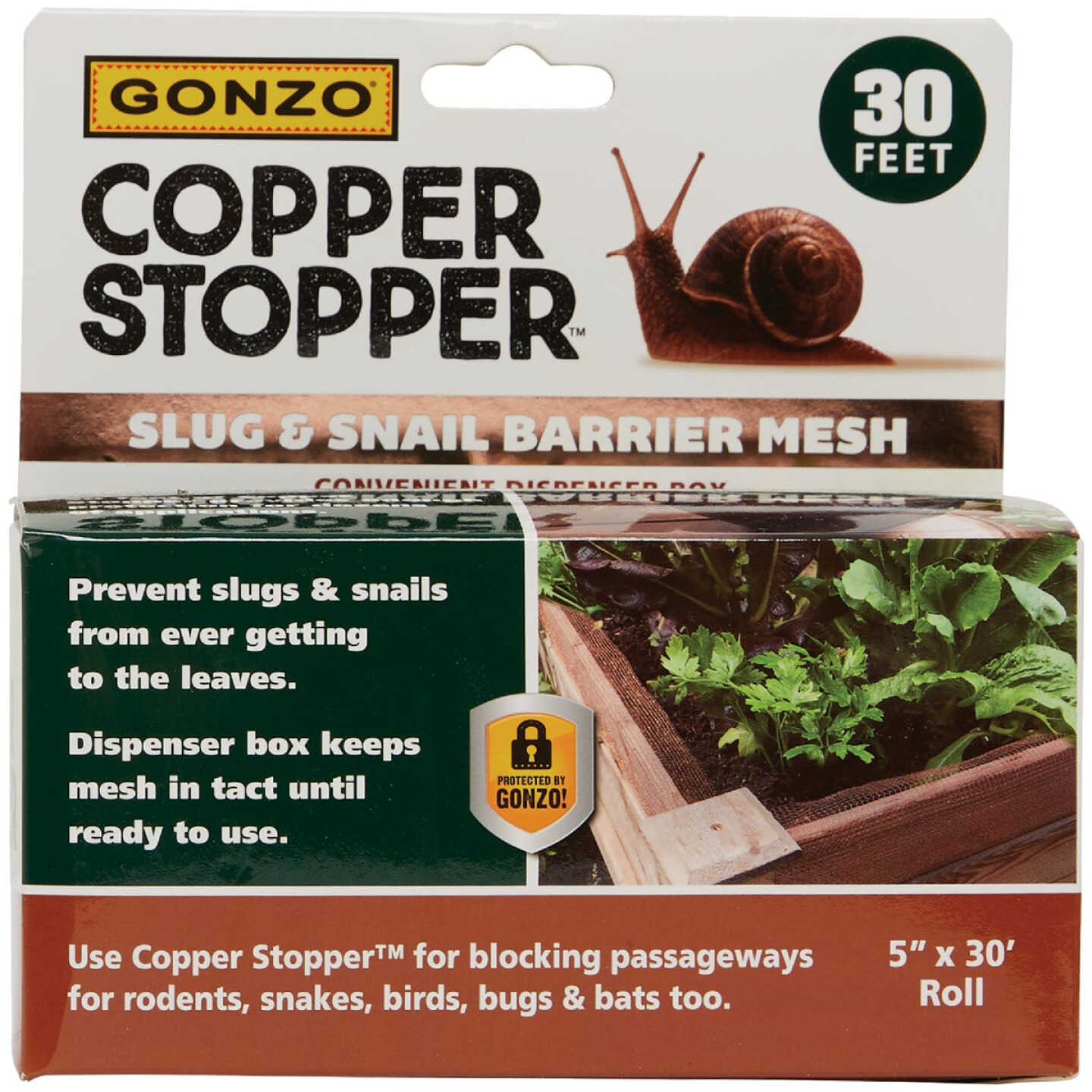 Gonzo Copper Stopper 5 In. x 30 Ft. Slug & Snail Copper Mesh Image 4