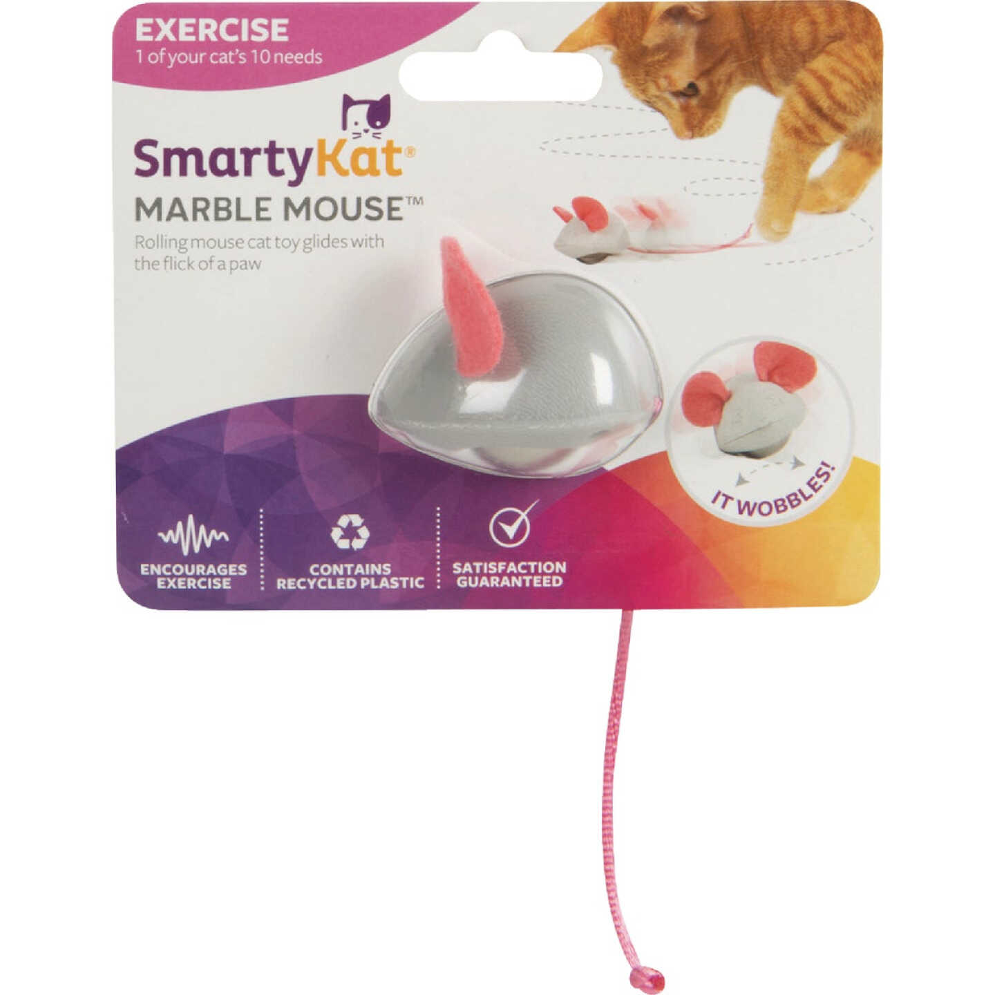 SmartyKat Marble Mouse Rolling Marble Cat Toy Image 1