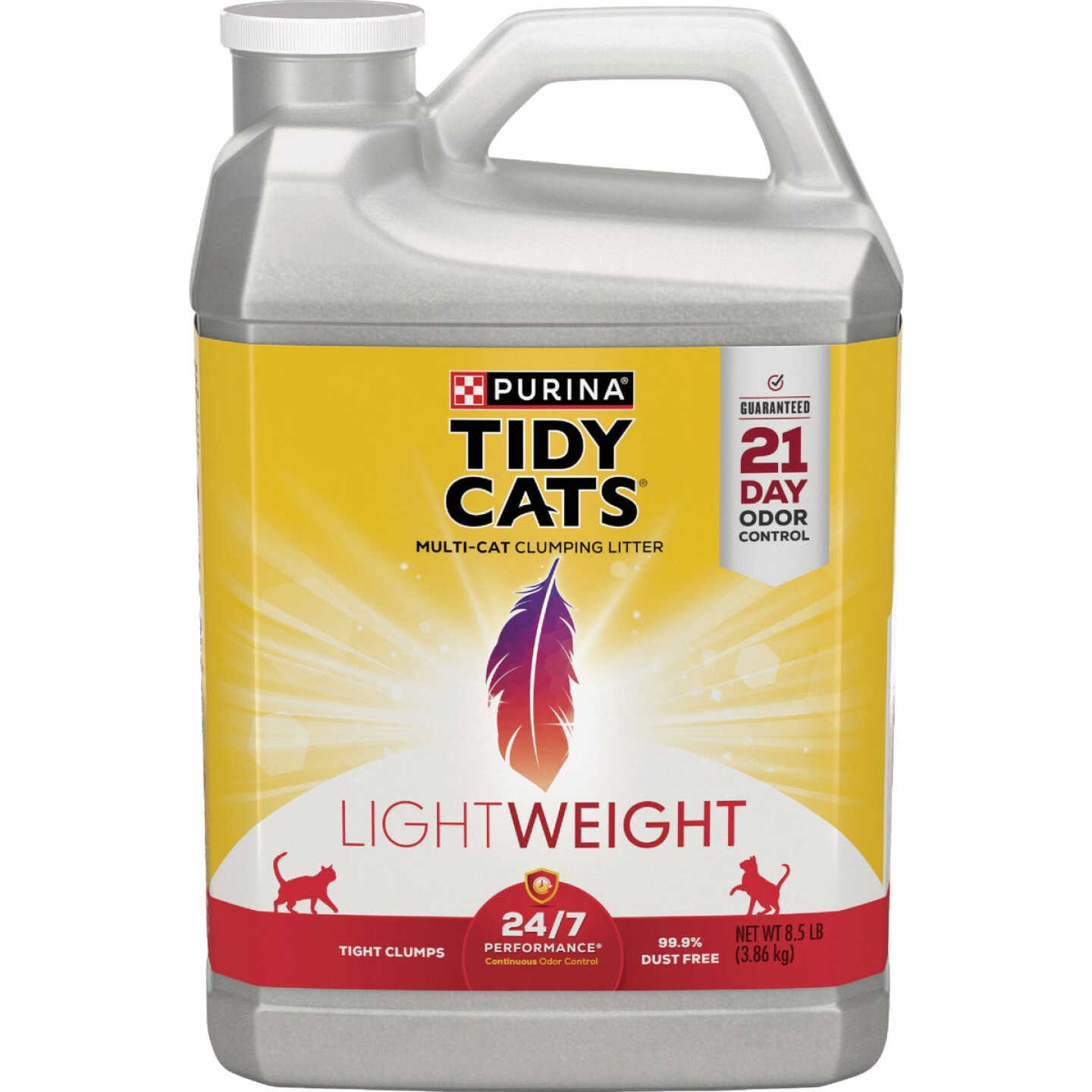 Purina Tidy Cats 8.5 Lb. Clumping LightWeight 24/7 Performance Odor Control Cat Litter Image 1
