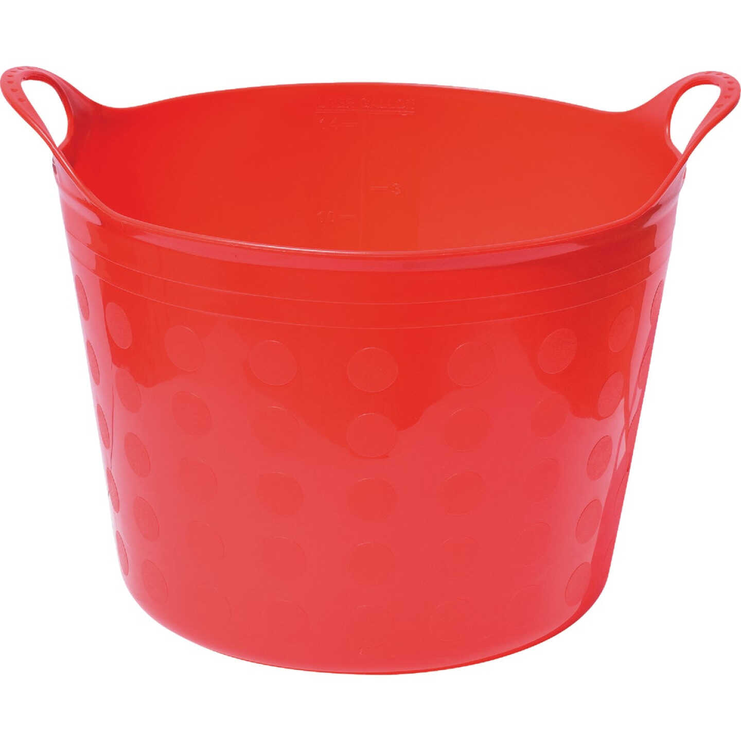 Tuff Stuff 12 Gal. Red Plastic Flex Tub Image 1