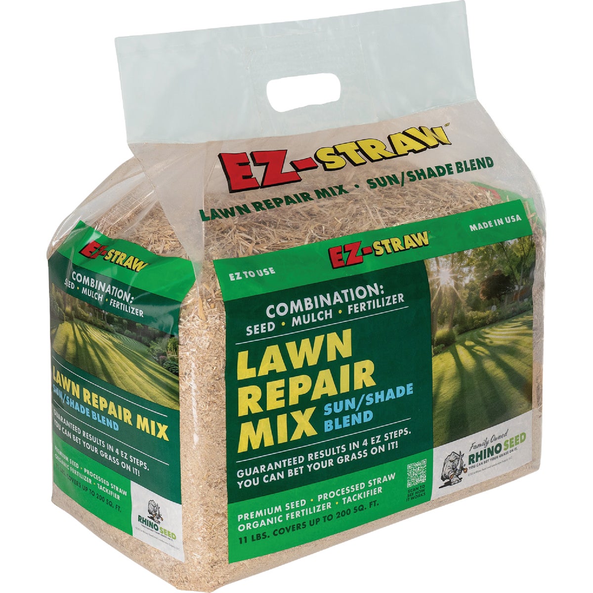 EZ Straw 11 Lb. 200 Sq. Ft. Coverage Sun & Shade Organic Lawn Repair Mix