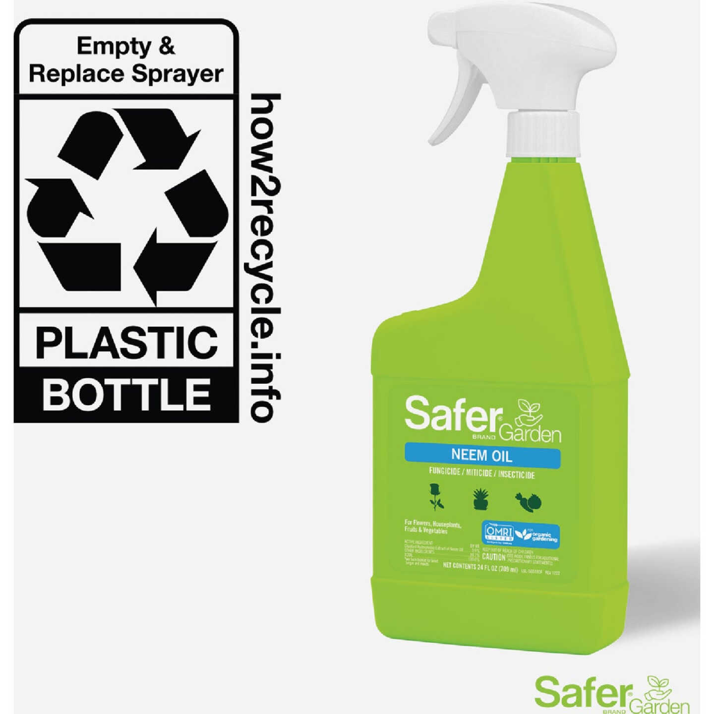 Safer Garden 24 Oz. Ready To Use 3-in-1 Neem Oil Trigger Spray Image 2