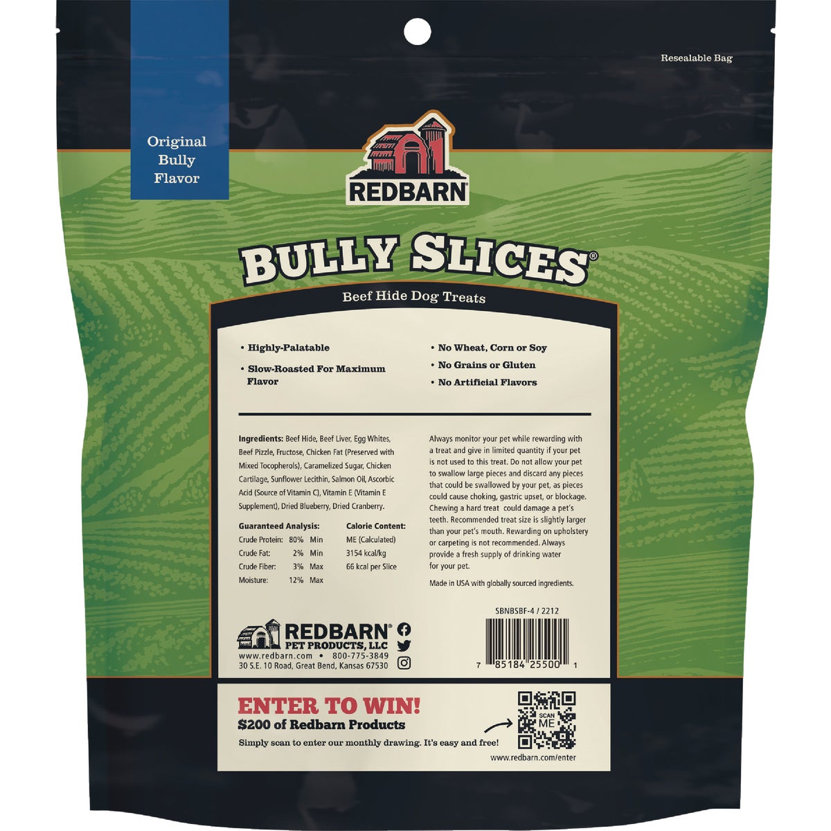 Redbarn Bully Slices 9 Oz. Beef Hide Dog Treat Image 2