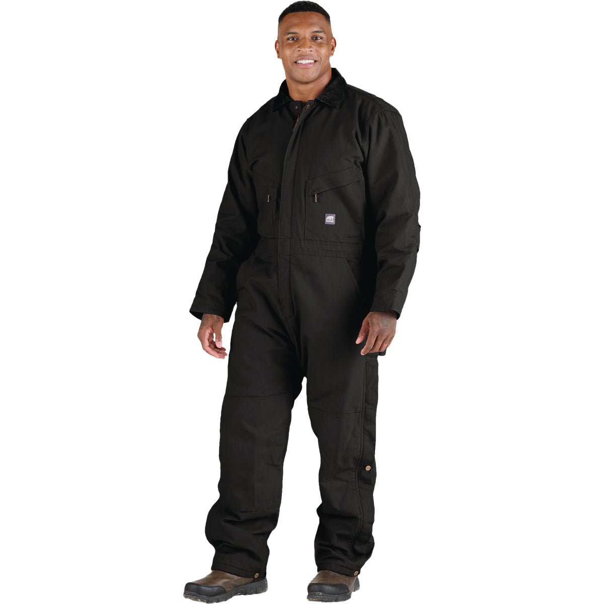 Berne Men's Medium Black Heritage Insulated Duck Coverall