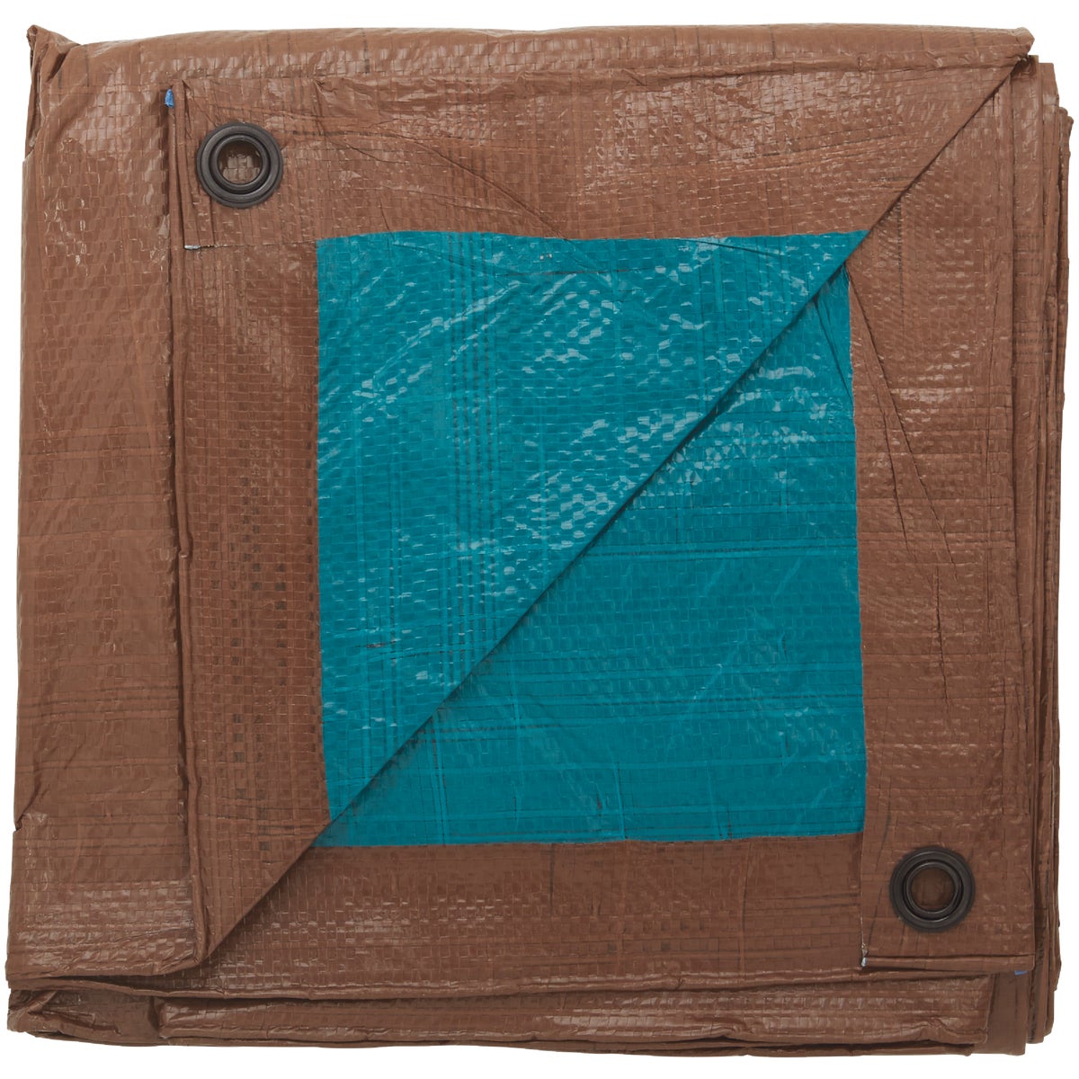Do it Best 1 Side Green/1 Side Brown Woven 9 Ft. x 12 Ft. Medium Duty Poly Tarp Image 3