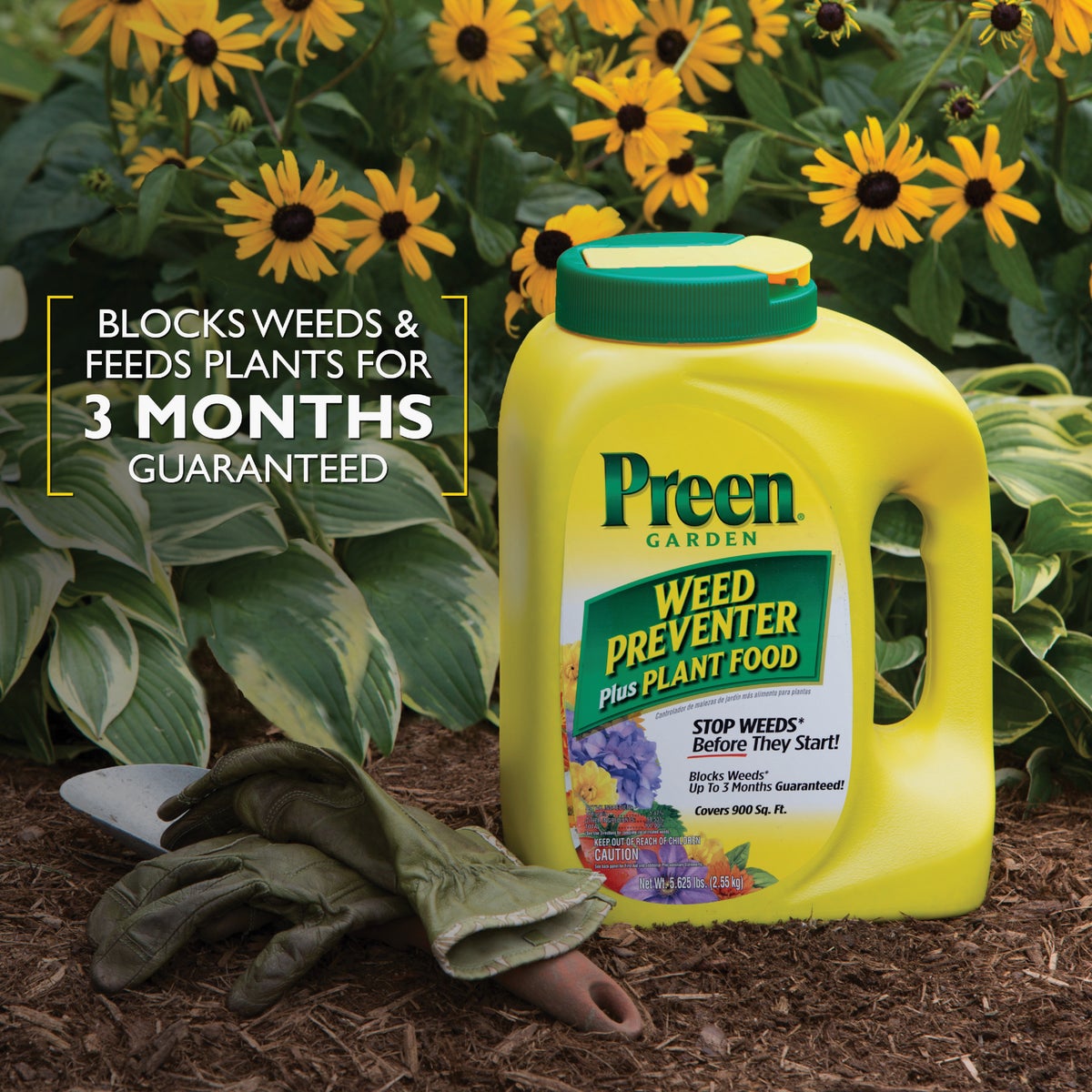 Preen 5.625 Lb. Ready To Use Granules Garden Weed Preventer Plus Plant Food Image 3