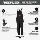Milwaukee FREEFLEX Men's XL Black Insulated Bib Overalls Image 3