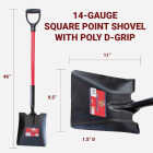Bully Tools 33 In. Fiberglass D-Handle Square Point Shovel Image 2