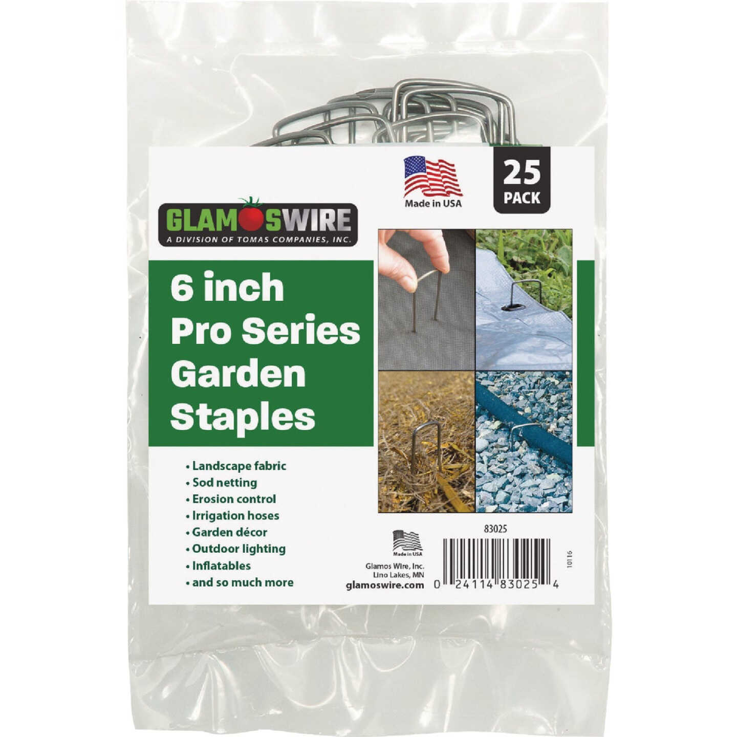 Glamos 6 In. Pro Series Garden Staple (25-Pack) Image 2