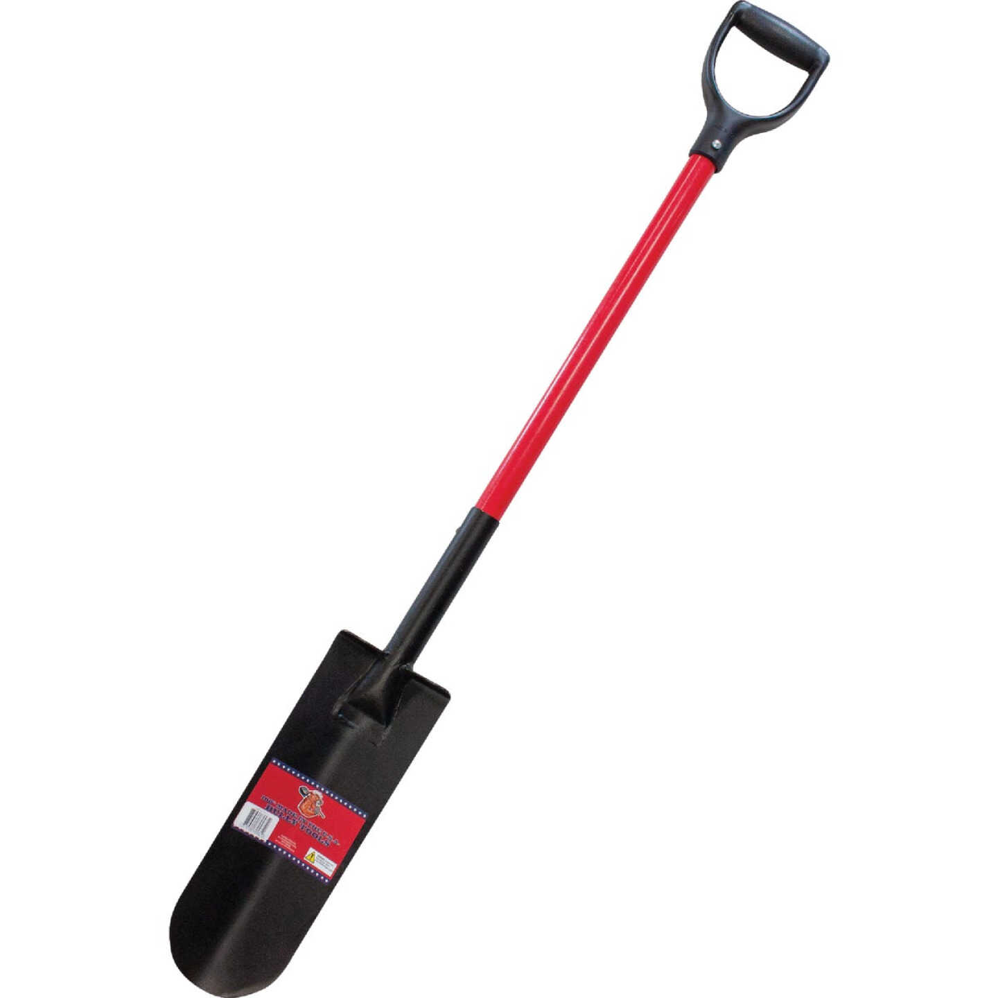 Bully Tools 12-Gauge 32 In. Fiberglass D-Handle Round Point Drain Spade Image 1