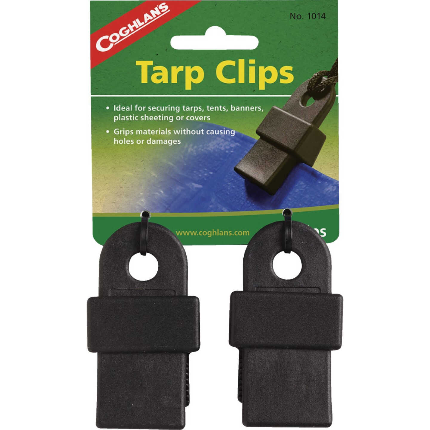 Coghlans Clip Black Nylon Resin Tarp Grabber (2-Pack) Image 1