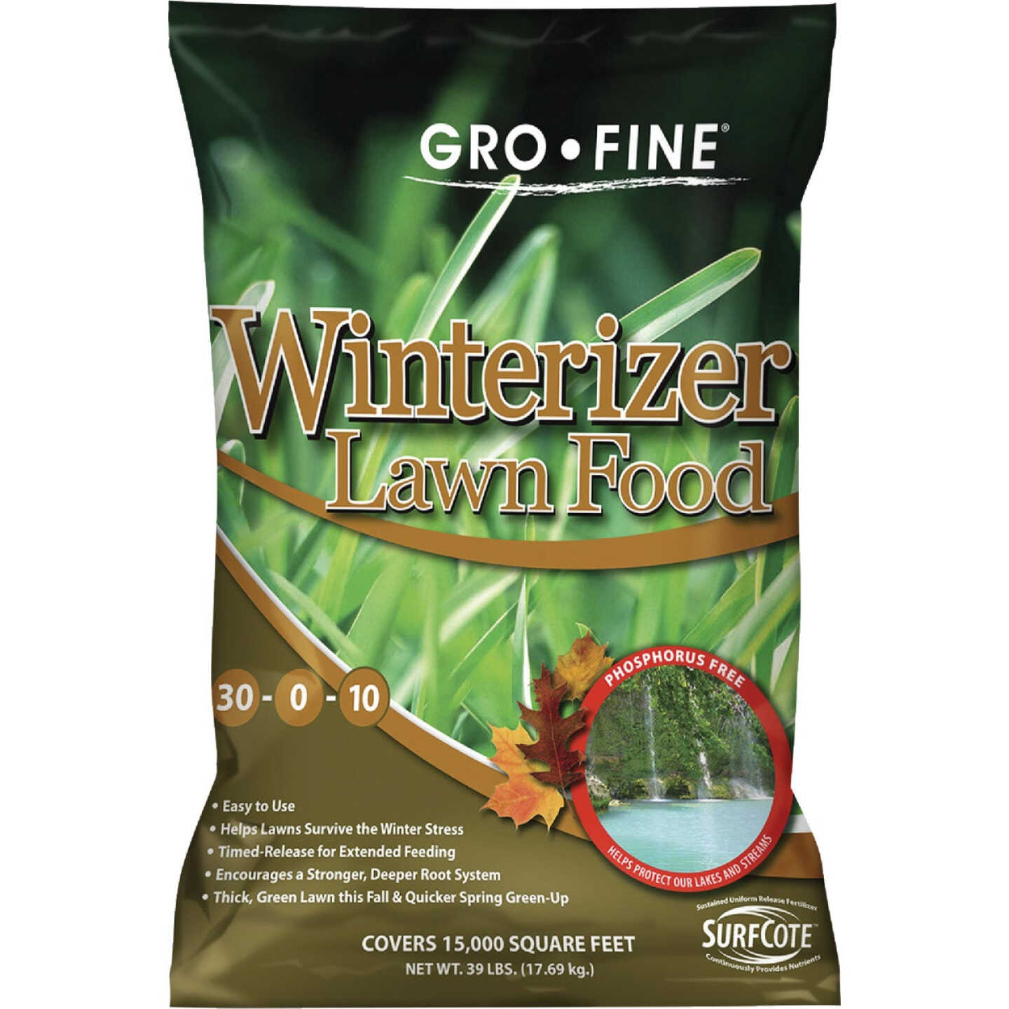 Gro-Fine 39 Lb. 15,000 Sq. Ft. 30-0-10 Winterizer Fall Fertilizer Image 1