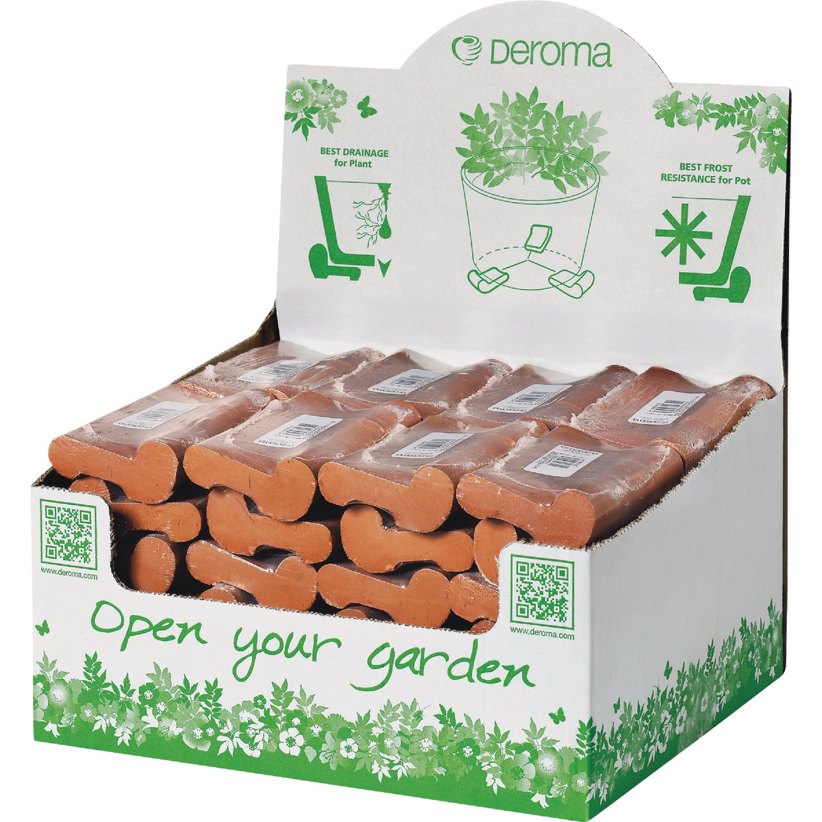 Deroma 1.6 In. Red Terra Cotta Planter Feet (3-Pack) Image 2