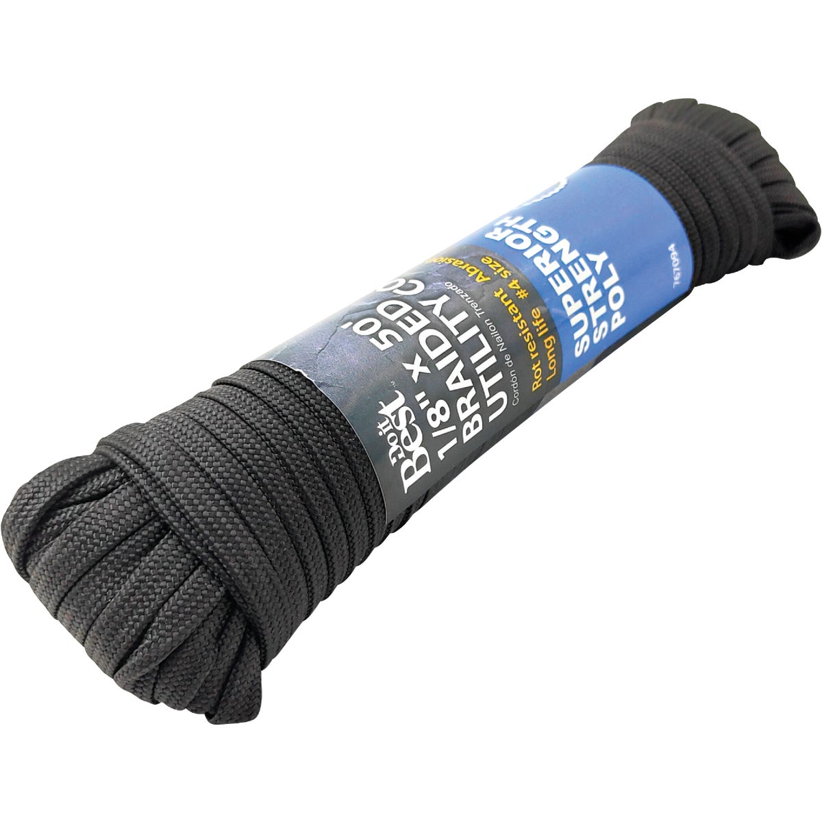 Do it Best 1/8 In. x 50 Ft. Black Braided Polypropylene Paracord Image 2