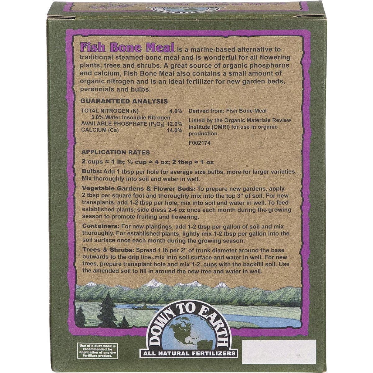 Down To Earth 1 Lb. 4-12-0 Fish Bone Meal Image 4