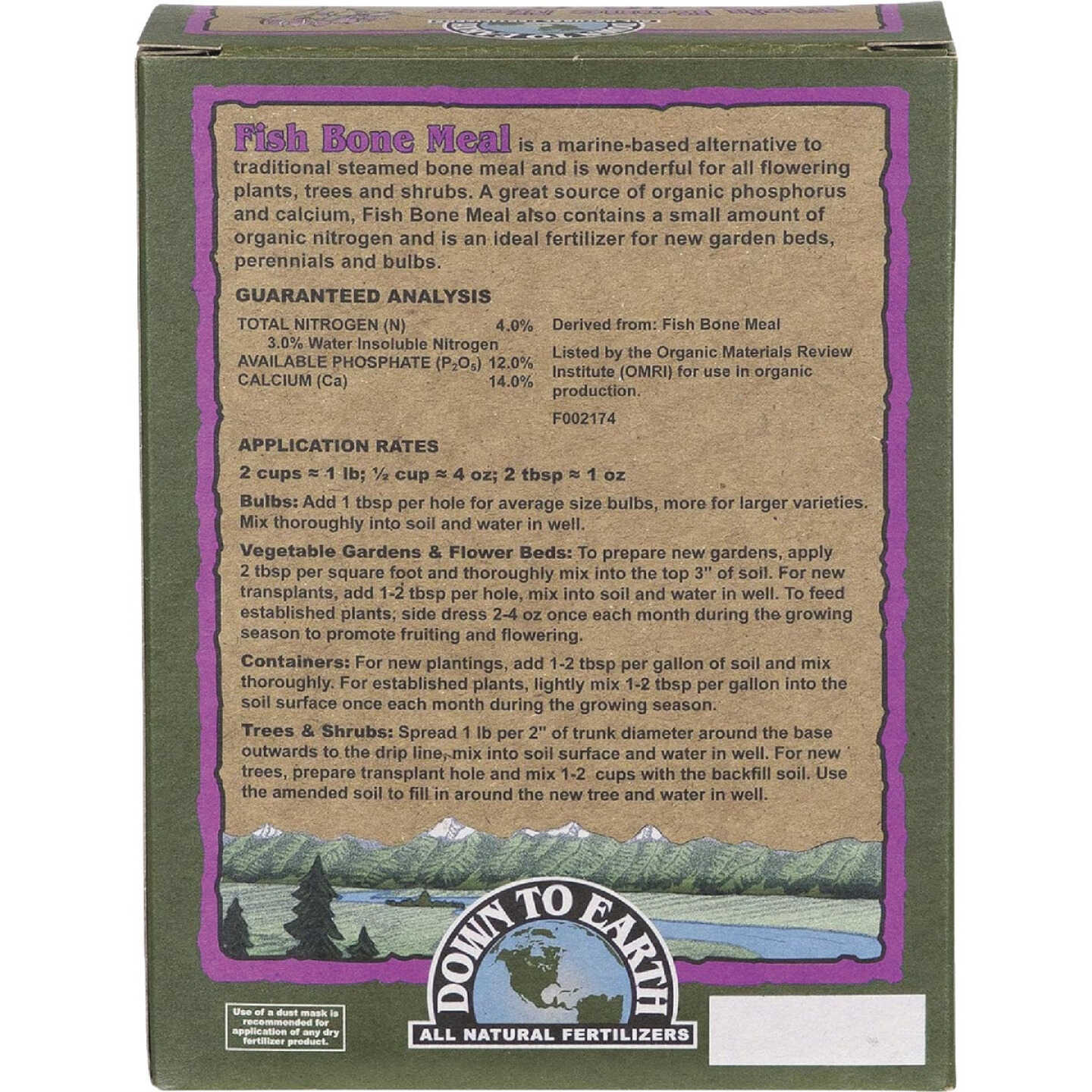 Down To Earth 1 Lb. 4-12-0 Fish Bone Meal Image 4