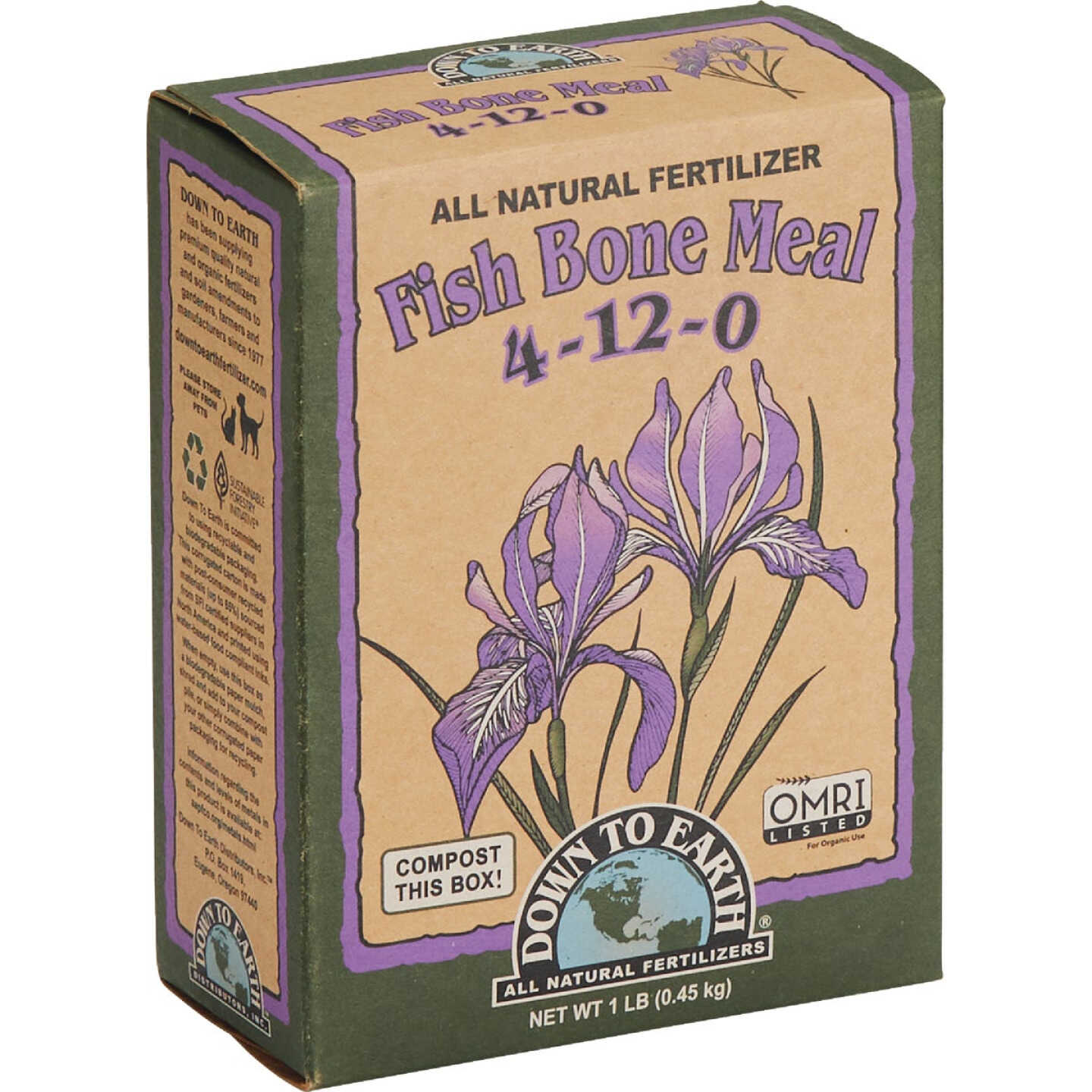 Down To Earth 1 Lb. 4-12-0 Fish Bone Meal Image 1