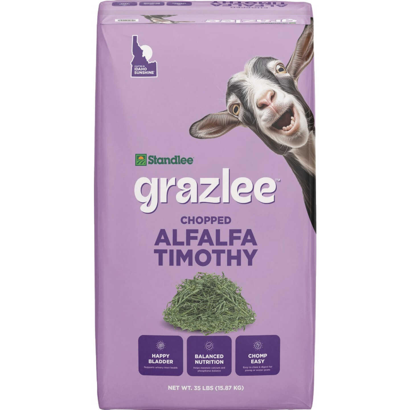 Standlee Grazlee 35 Lb. Alfalfa Timothy Chopped Goat Forage Blend Image 1