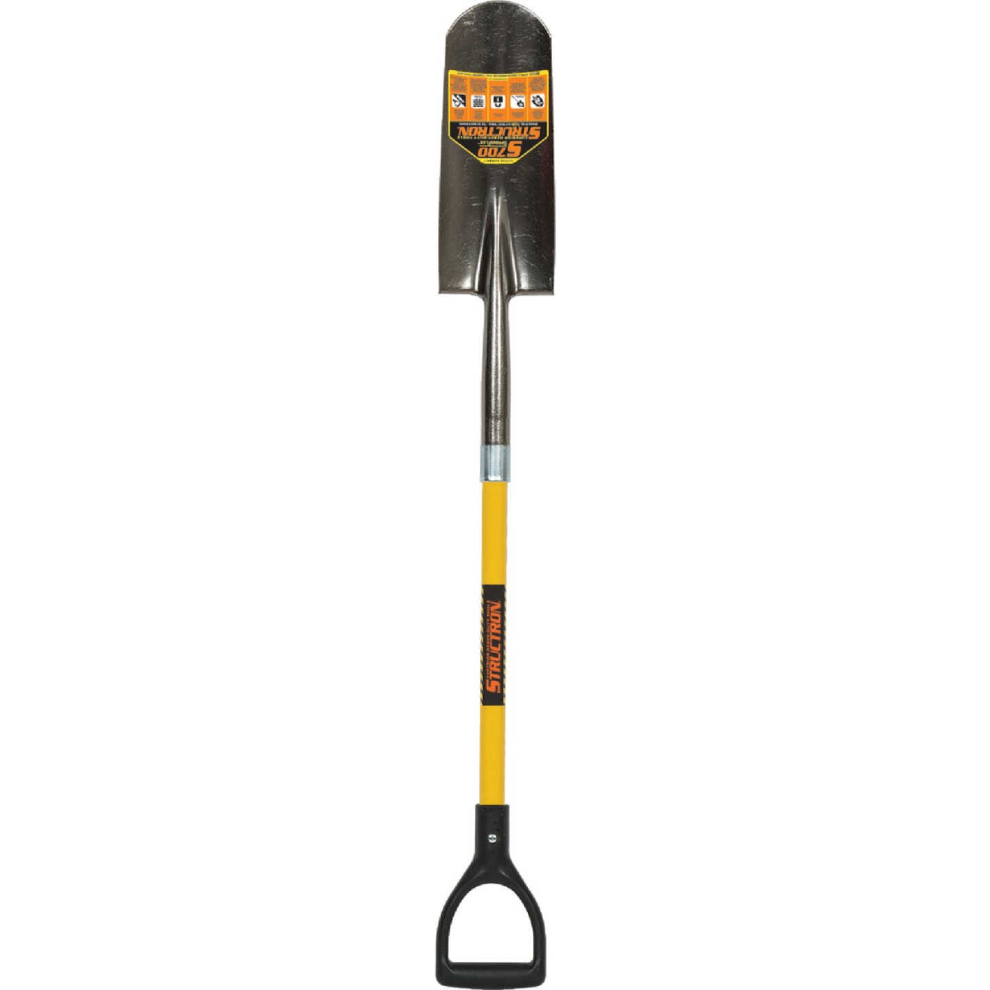 Structron S700 SpringFlex 29 In. Fiberglass D-Handle Round Point Drain Spade Image 1