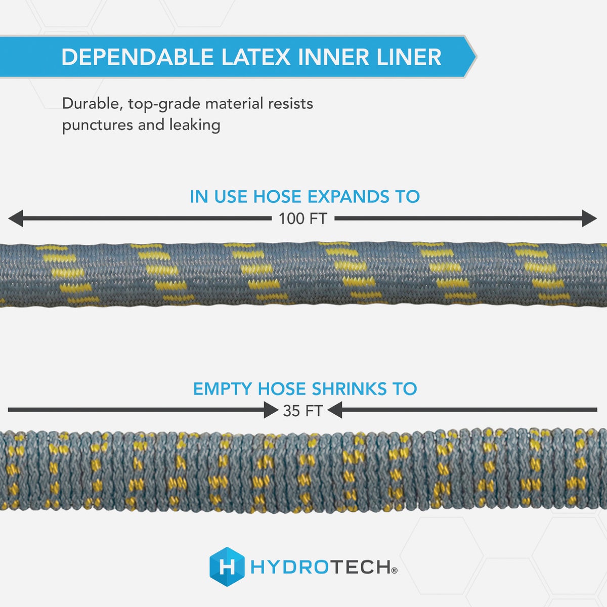 Hydrotech 5/8 In. Dia. x 100 Ft. Yellow Expandable Burst Proof Hose Image 5