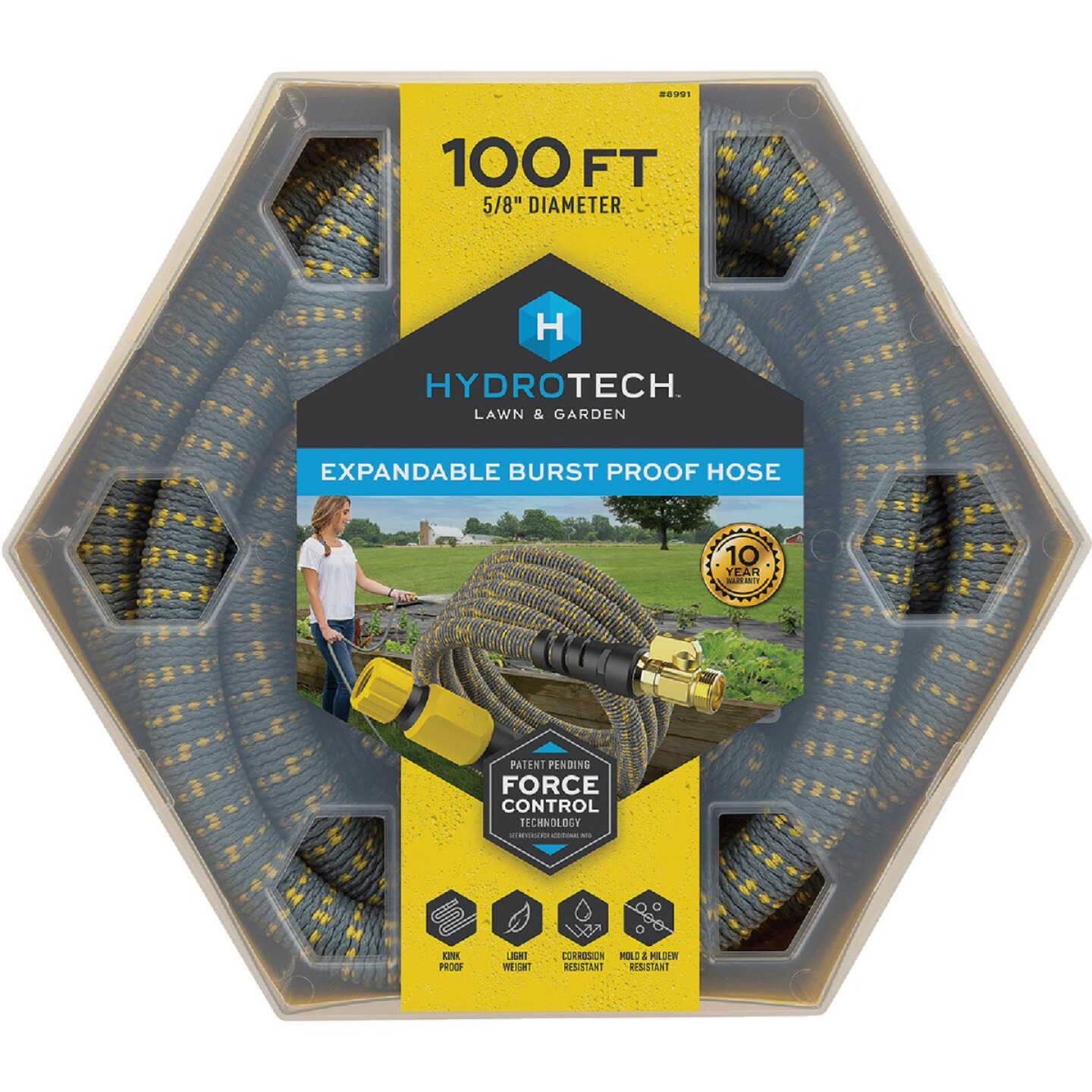 Hydrotech 5/8 In. Dia. x 100 Ft. Yellow Expandable Burst Proof Hose Image 8